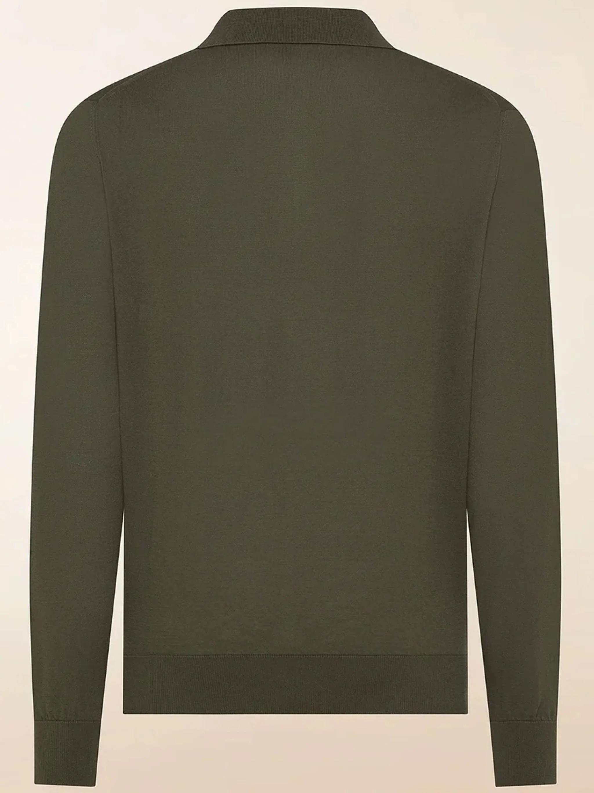 Long-Sleeve V-Neck Minimalist Ribbed Polo - Image 2