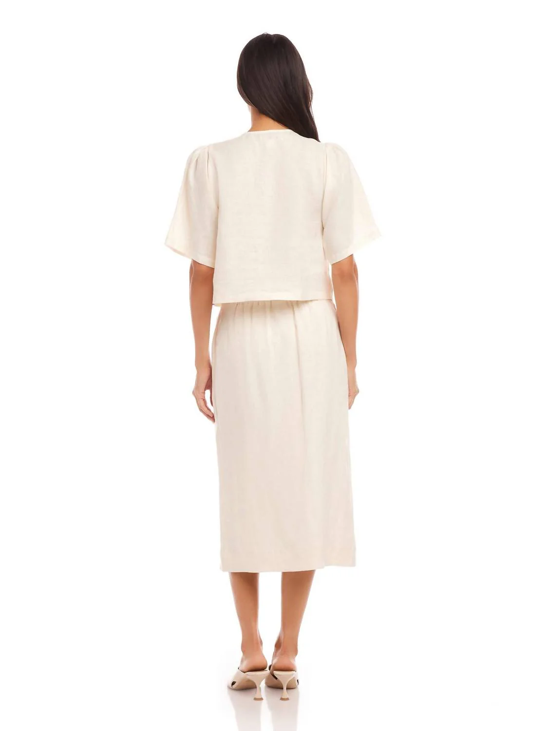 Lori Midi Skirt In Ecru - Image 2