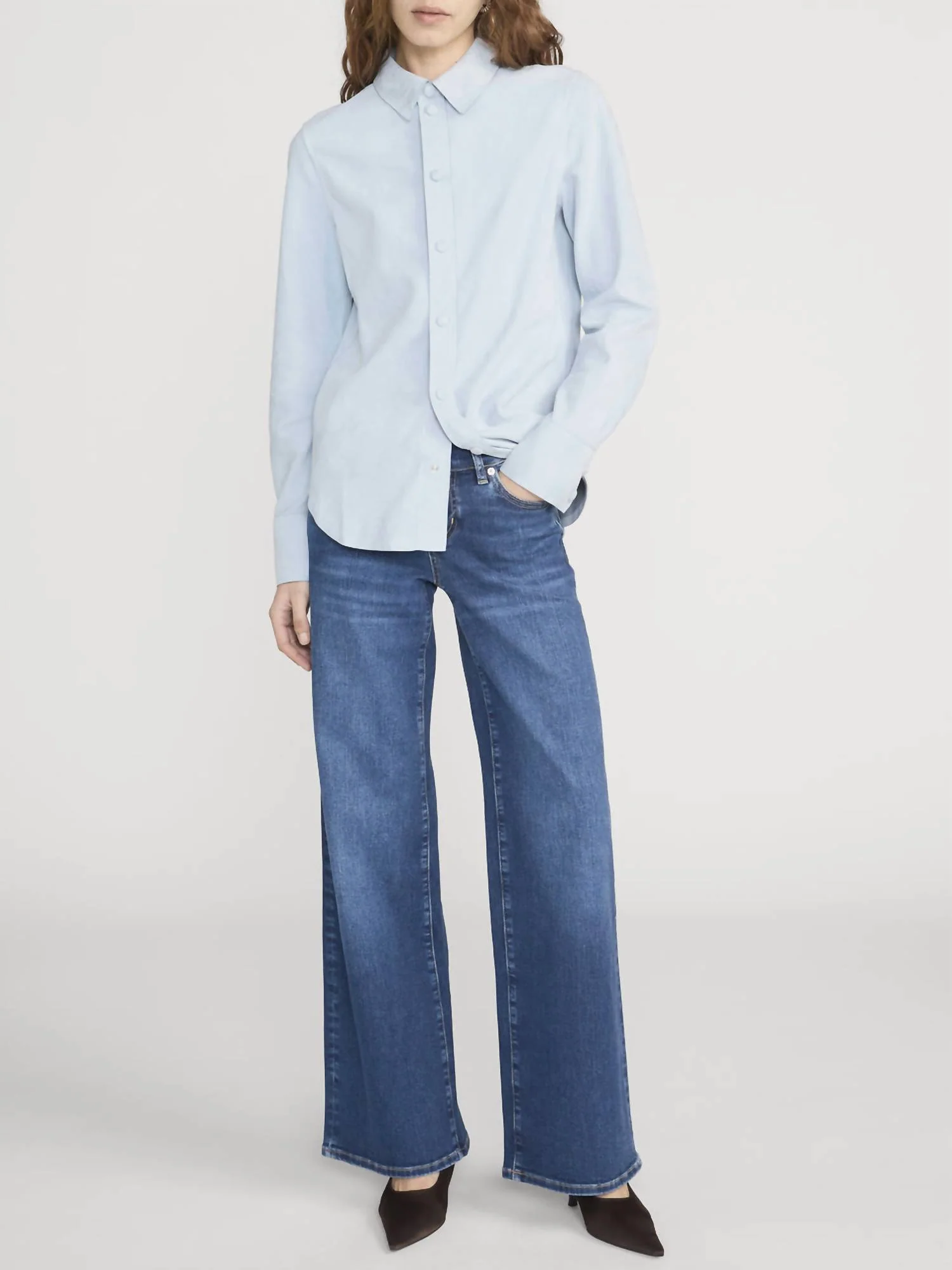 Low Rise Wide Leg Palazzo Jeans In Femma