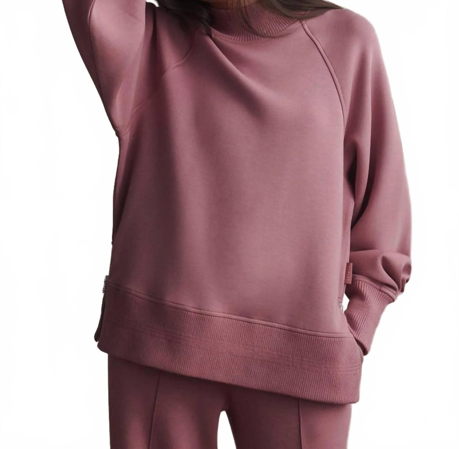 Loxley Raglan Boyfriend Sweatshirt In Wistful Mauve - Image 2