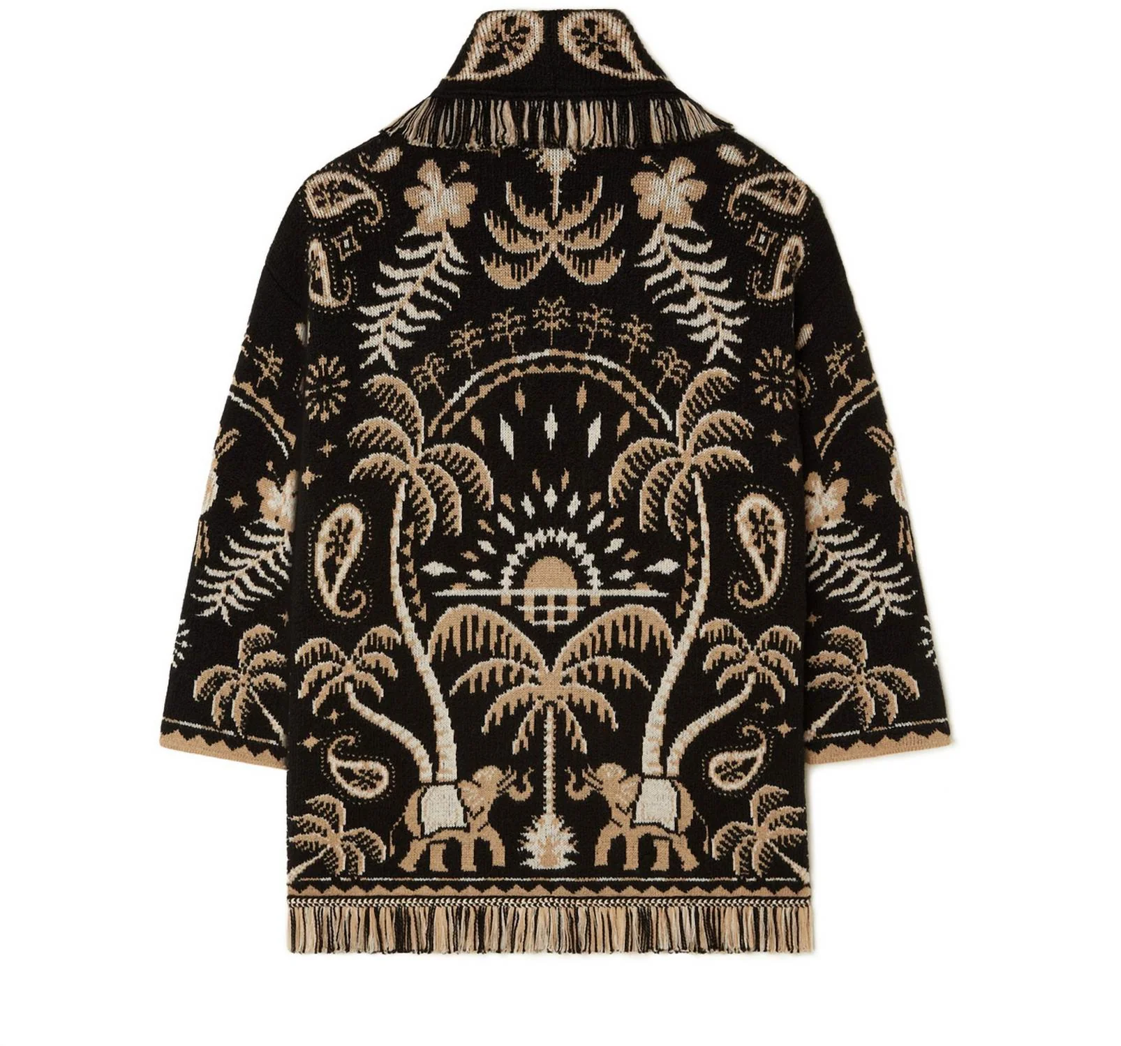 Lush Nature Foulard Cardigan In Black/brown - Image 4