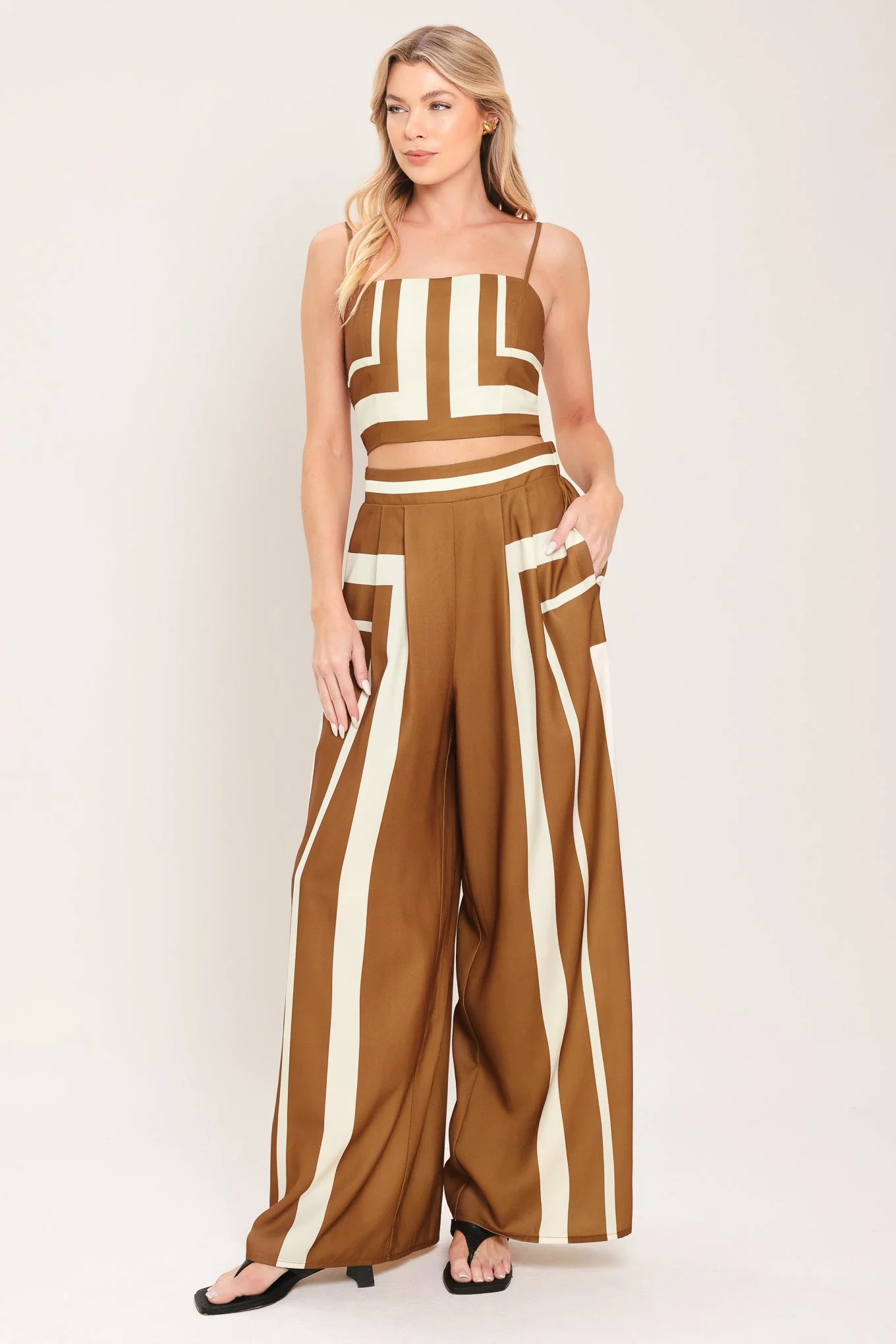 Luxe Coast Woven Top And Pant Set - Image 4
