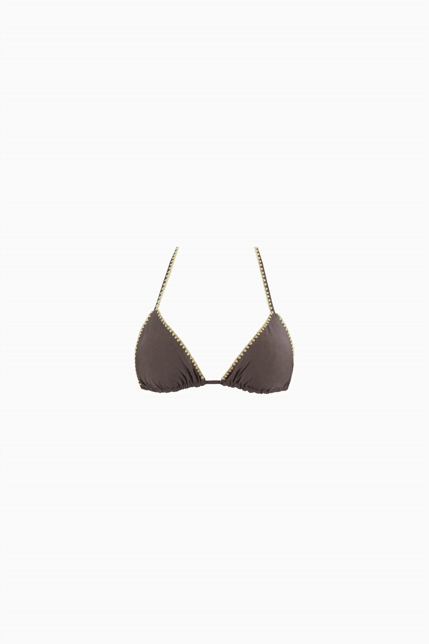 Luxe Stitch Seamless Triangle Bikini Top In Piedra Gris - Image 5
