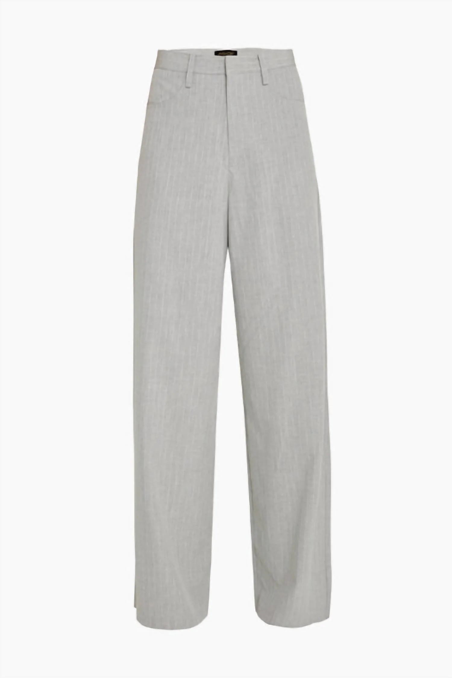 Luxenbourg Baggy Trouser In Gray Pinstripe - Image 3