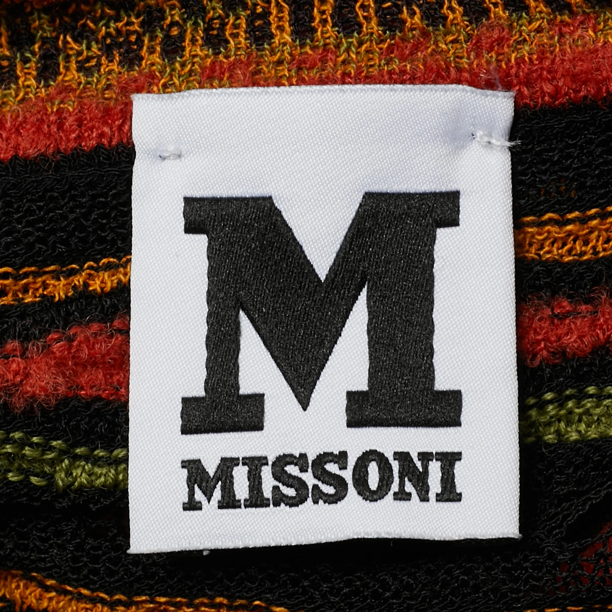M Missoni Multicolor Patterned Knit Long Sleeve Midi Dress - Image 4