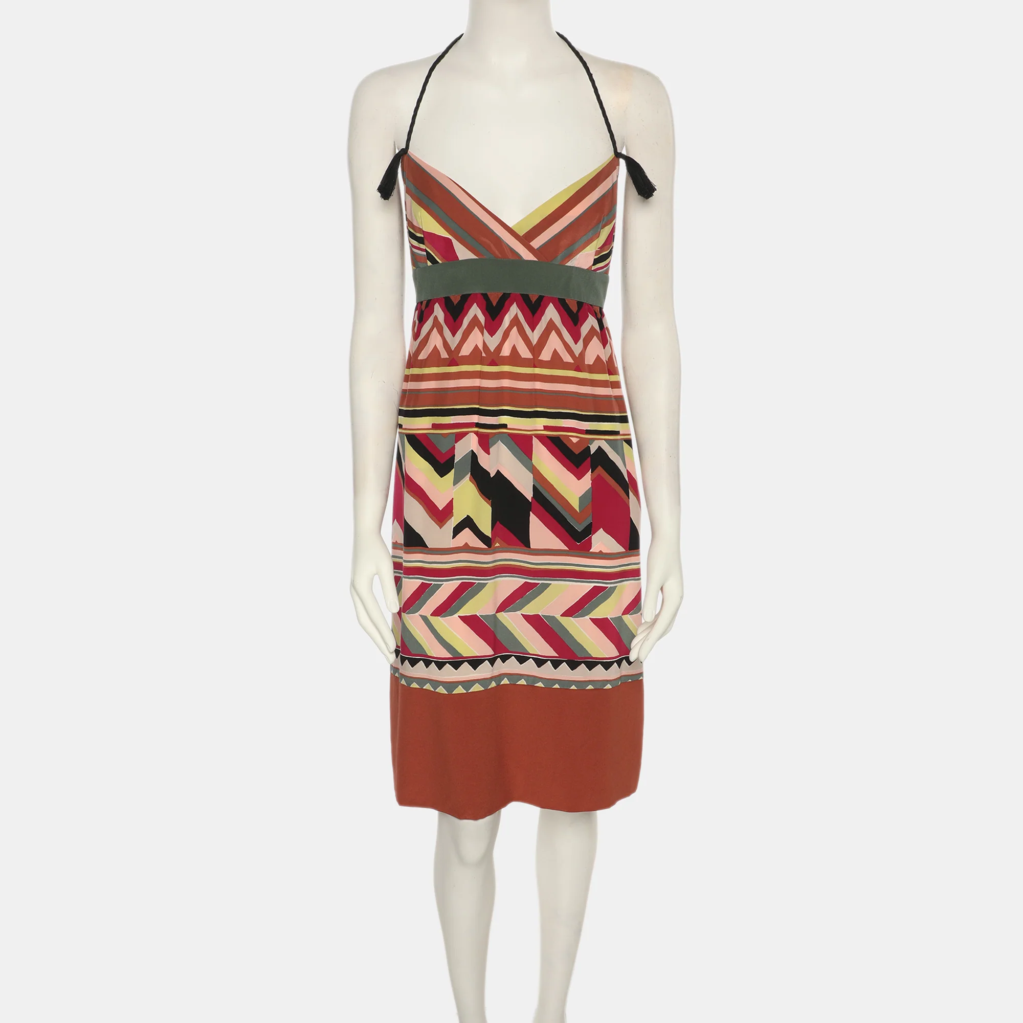 M Missoni Multicolor Printed Silk Mini Dress - Image 2