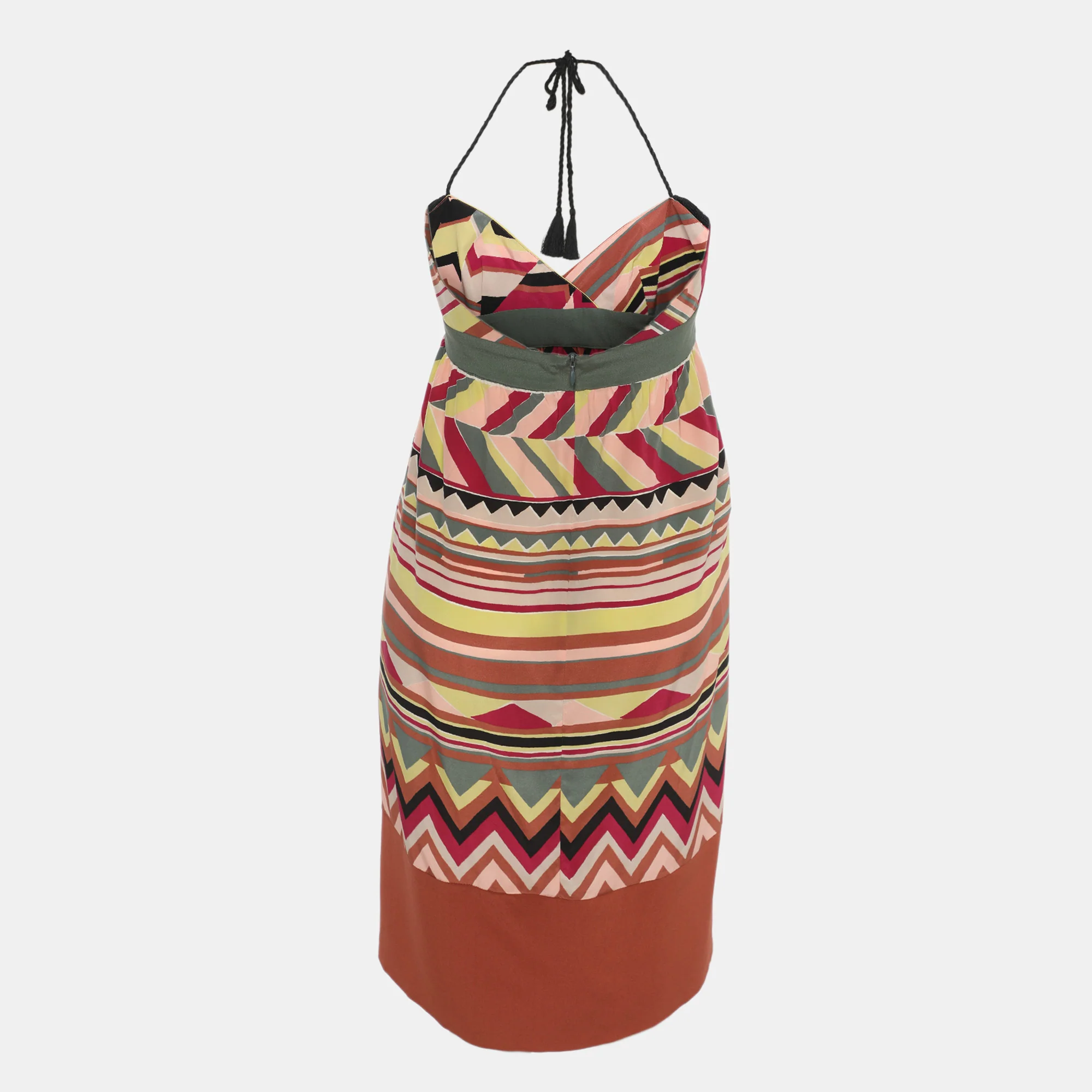 M Missoni Multicolor Printed Silk Mini Dress - Image 3