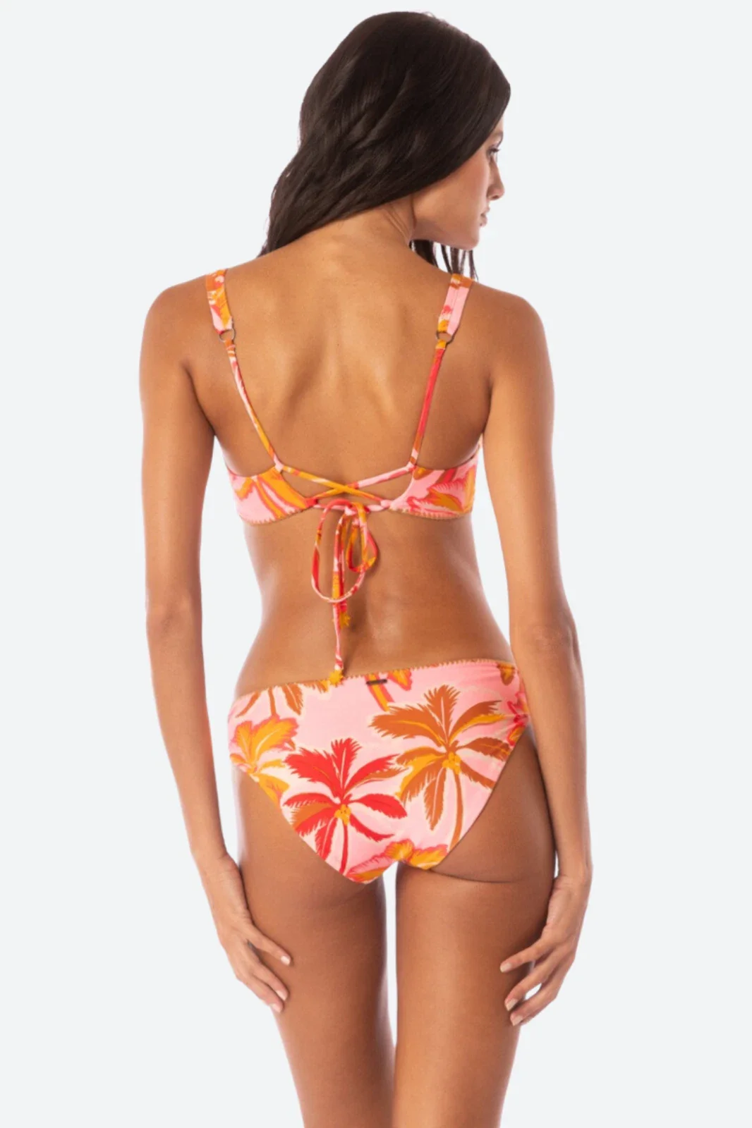 Maaji Sublimity Bikini Bottom Women's Pink Palms Stretch Swimwear DDR2149 - Image 3