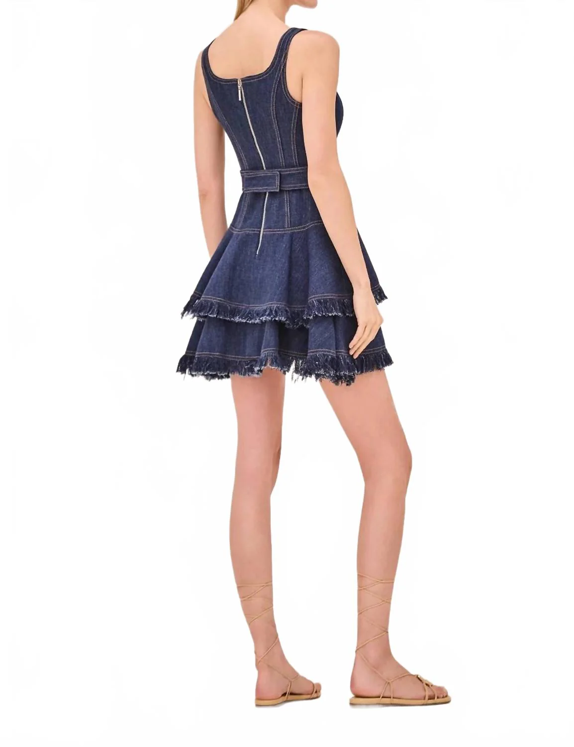 Macey Dress In Blue - Image 3