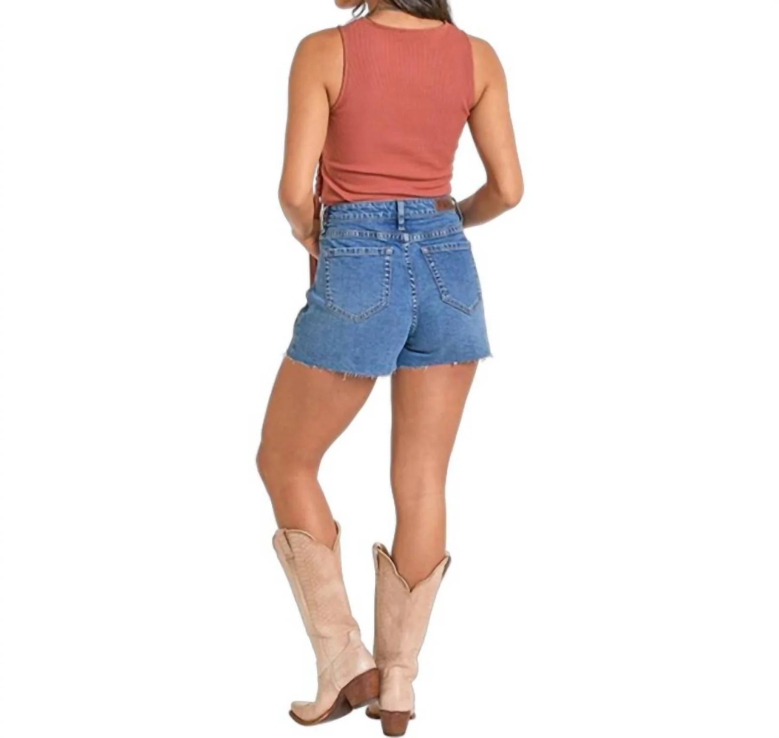 Macrame Tank Top In Rust - Image 2