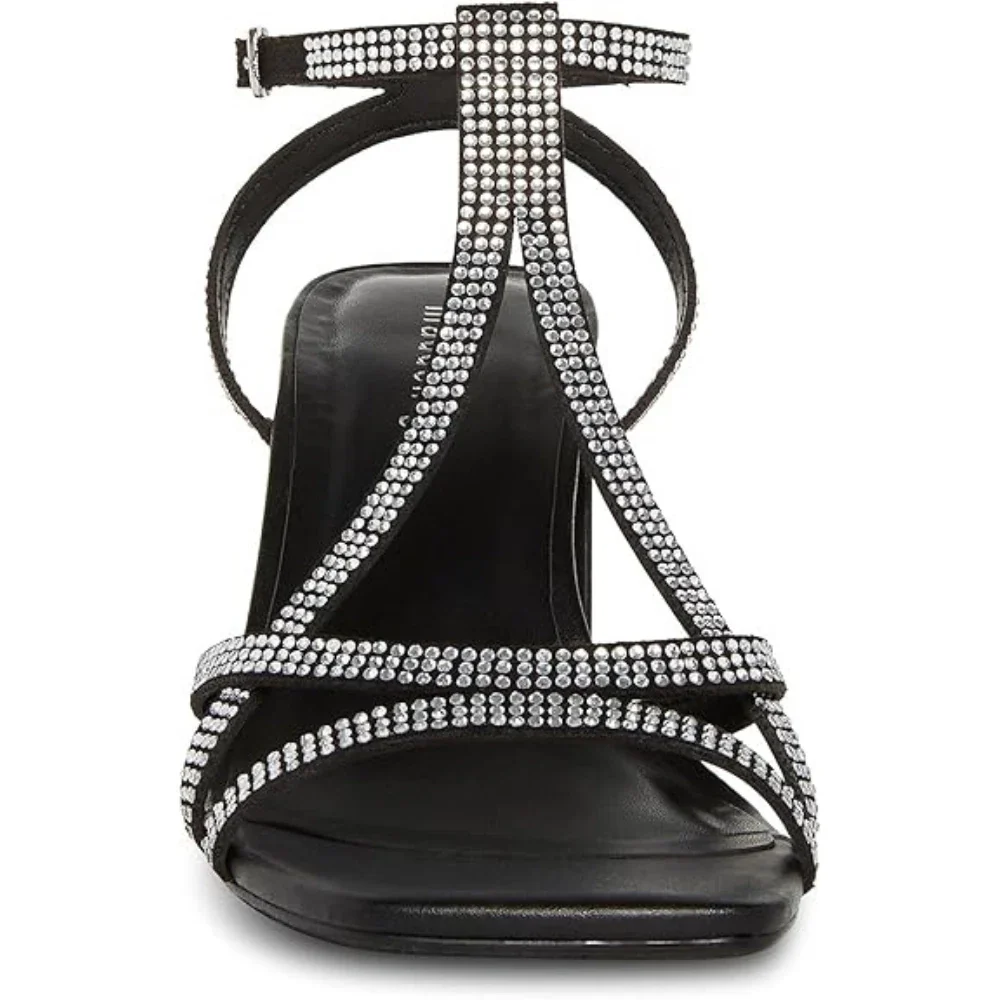Madden Girl Mooree Dress Sandals Womens Black Ankle Strap Strappy HTAT1101 - Image 4