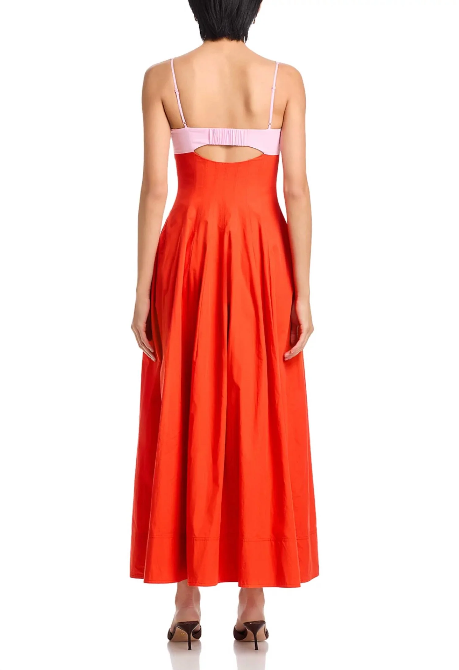 Maddy Cutout Maxi Dress In Lobster - Image 3