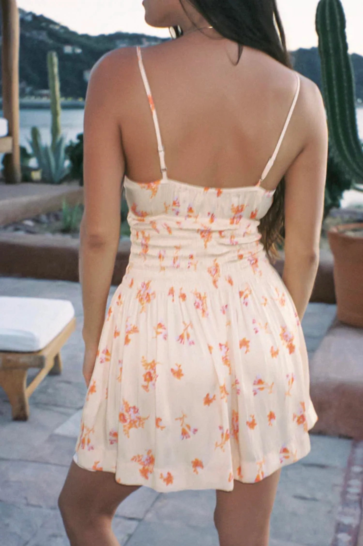 Maia Print Satin Dress In Bouquet - Image 3