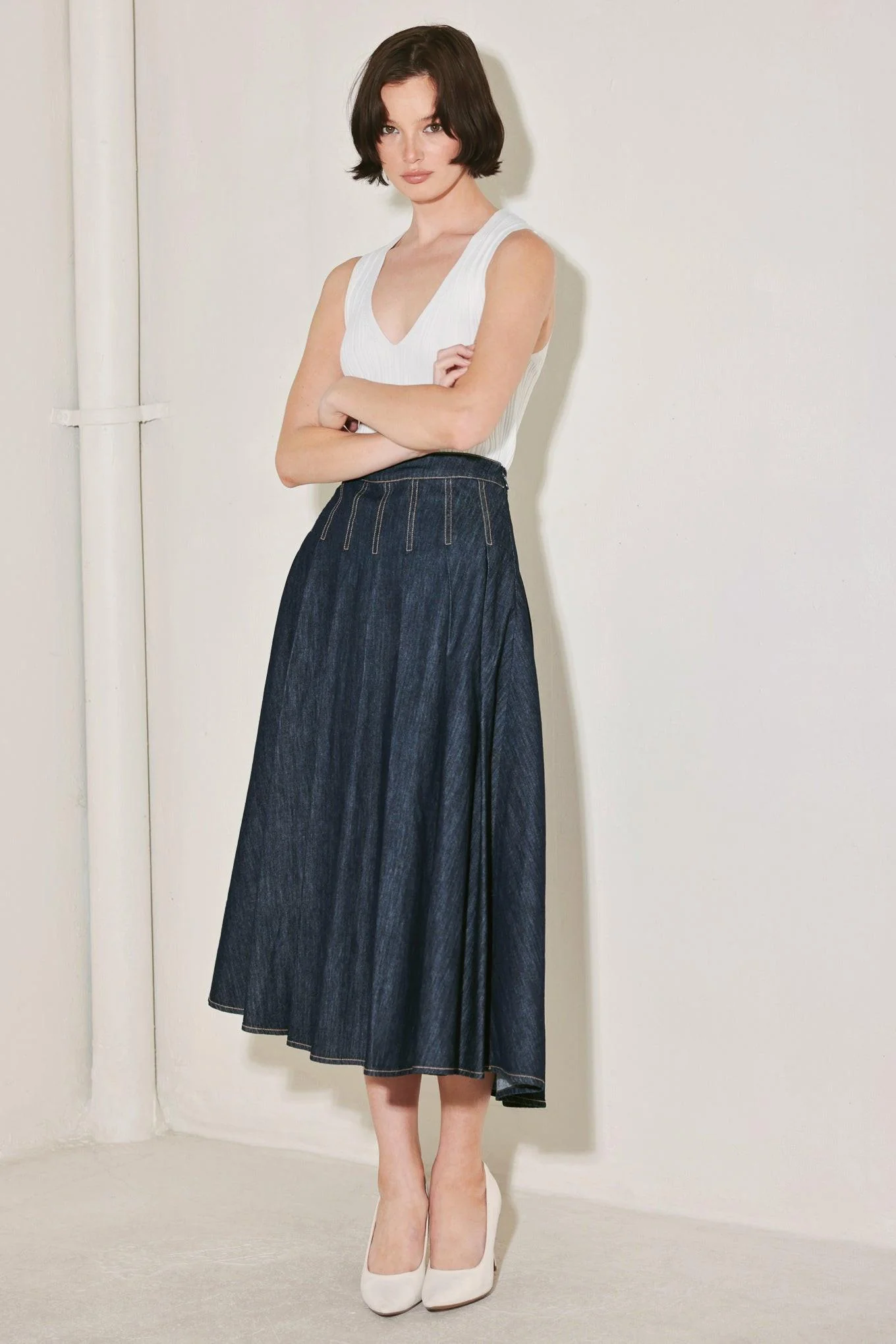 Main Stage Classic Denim Circle Skirt - Image 5