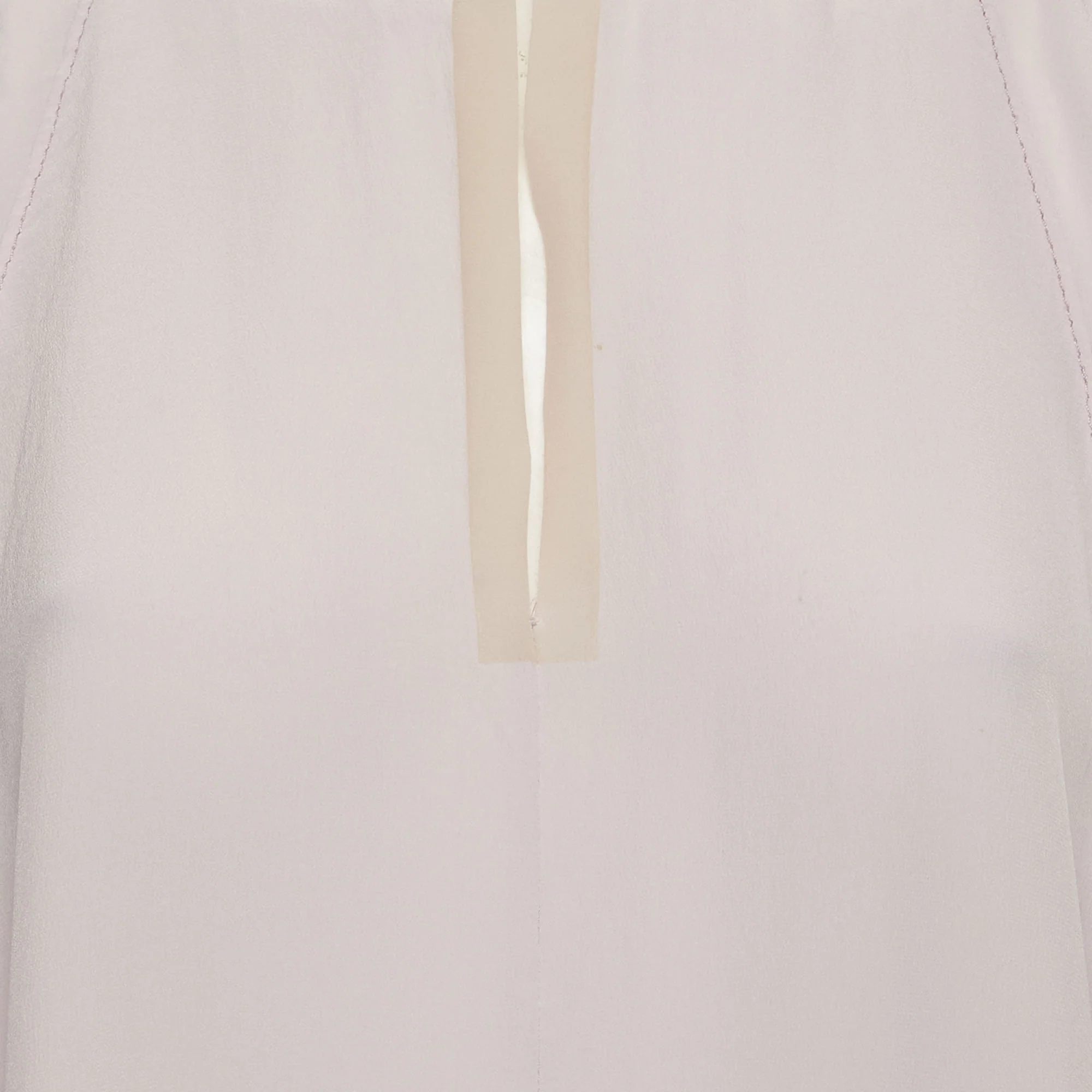Maison Martin Margiela Purple Silk Crepe Tunic Mini Shift Dress - Image 4