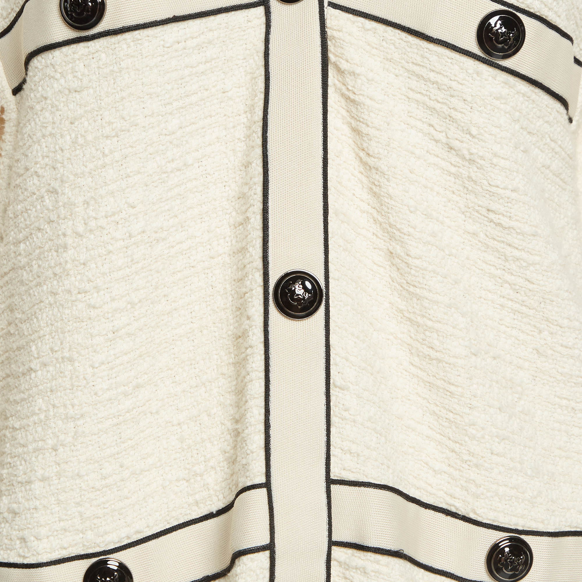 Maje Beige Tweed Voppy Cardigan Jacket - Image 3