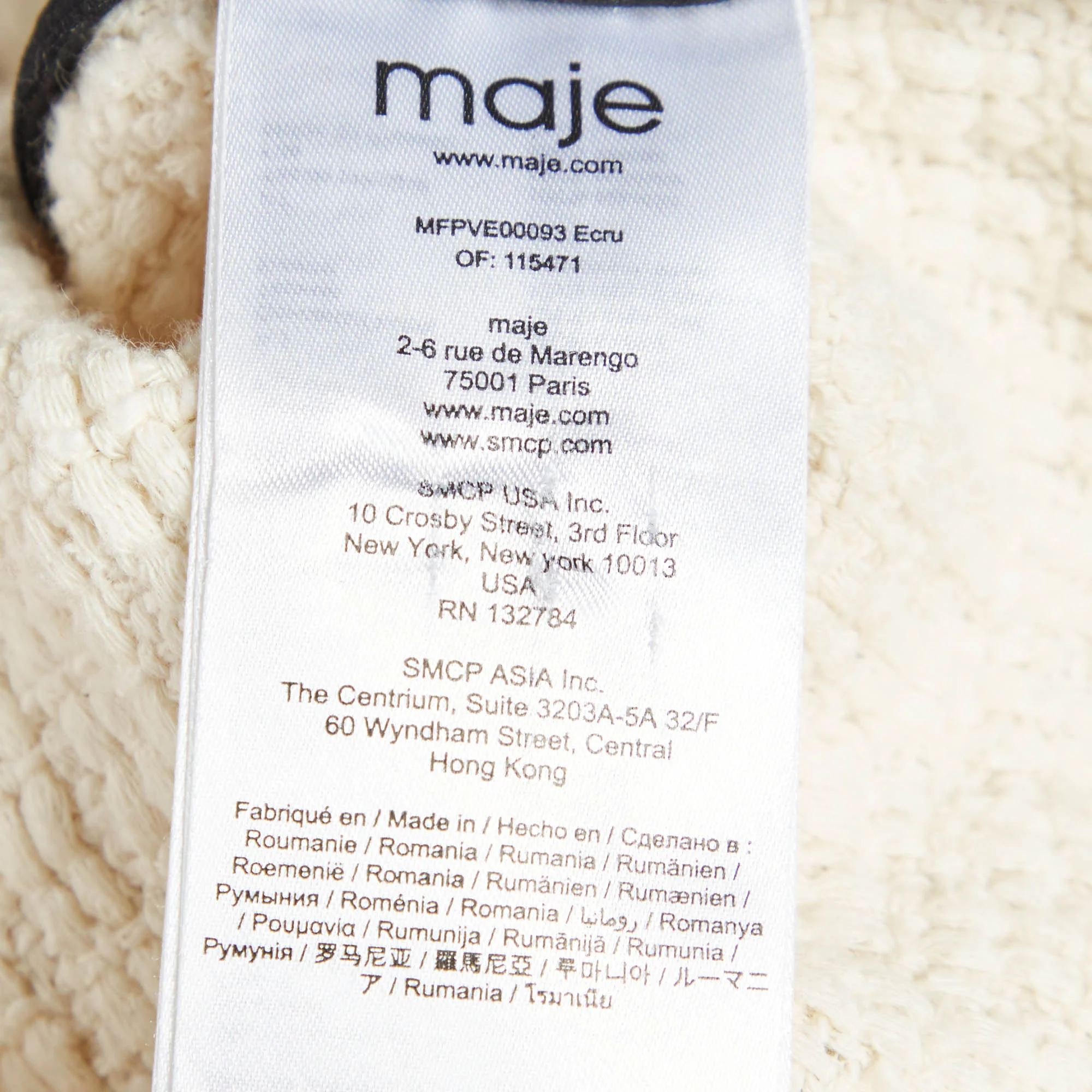 Maje Beige Tweed Voppy Cardigan Jacket - Image 5