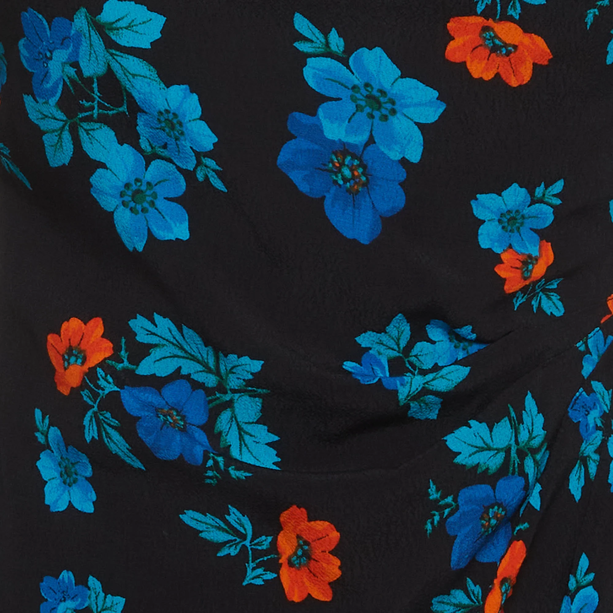 Maje Black Floral Printed Crepe Mini Dress - Image 4
