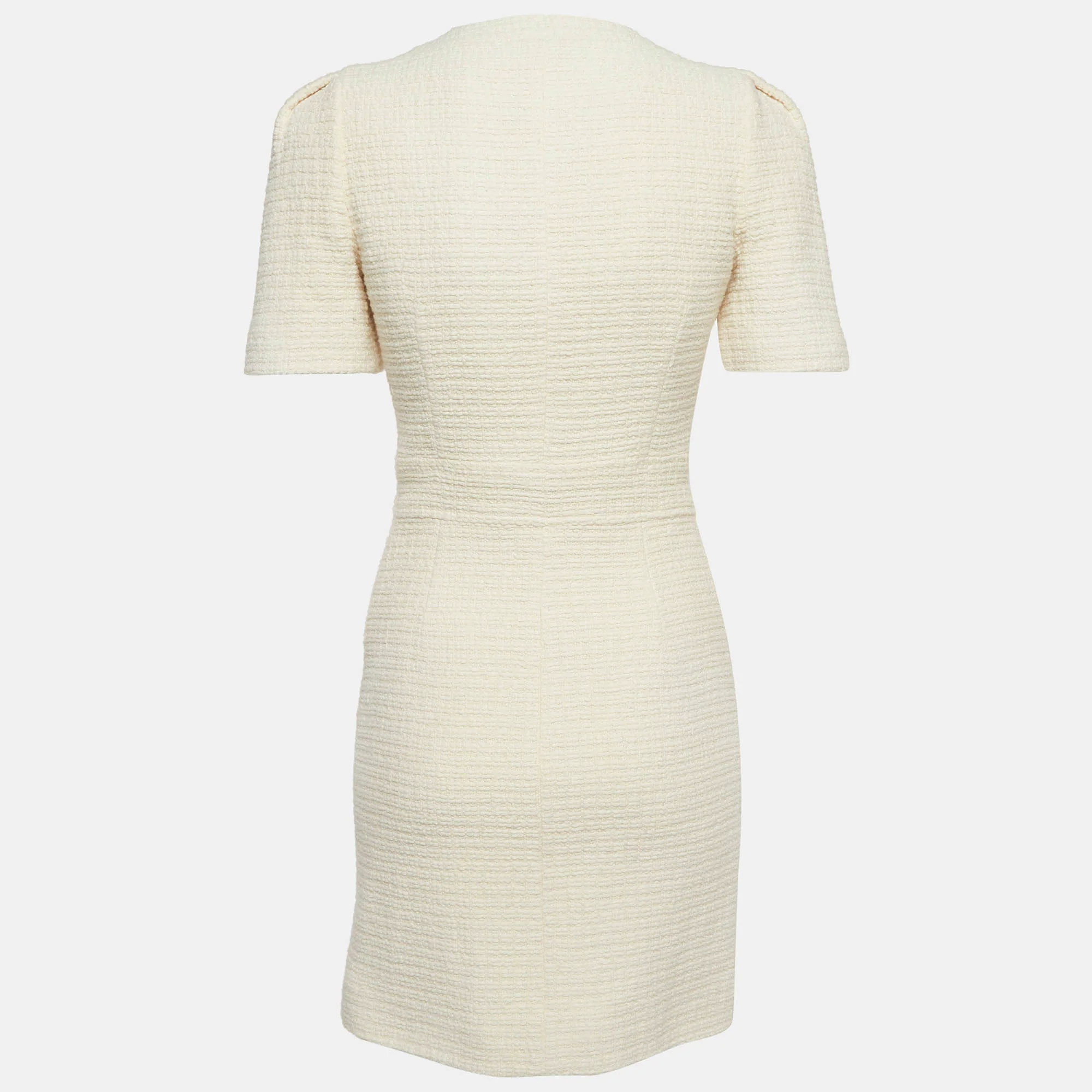 Maje Cream Tweed Sheath Dress - Image 3