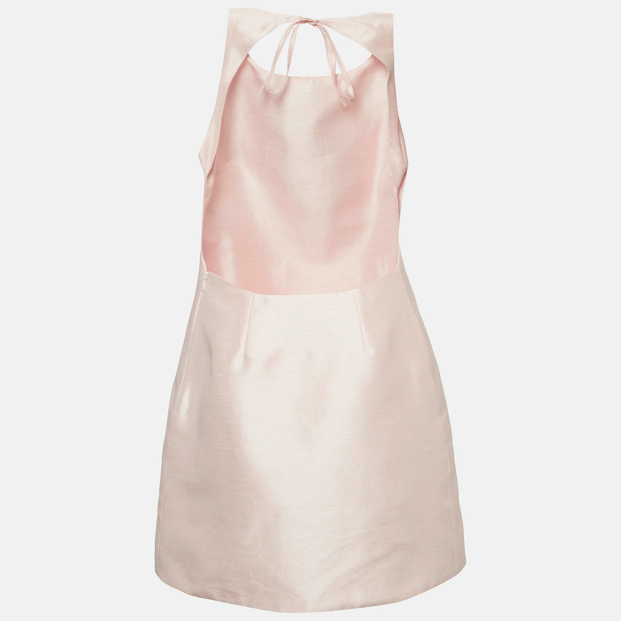 Maje Pink Dupion Backless Mini Dress - Image 3