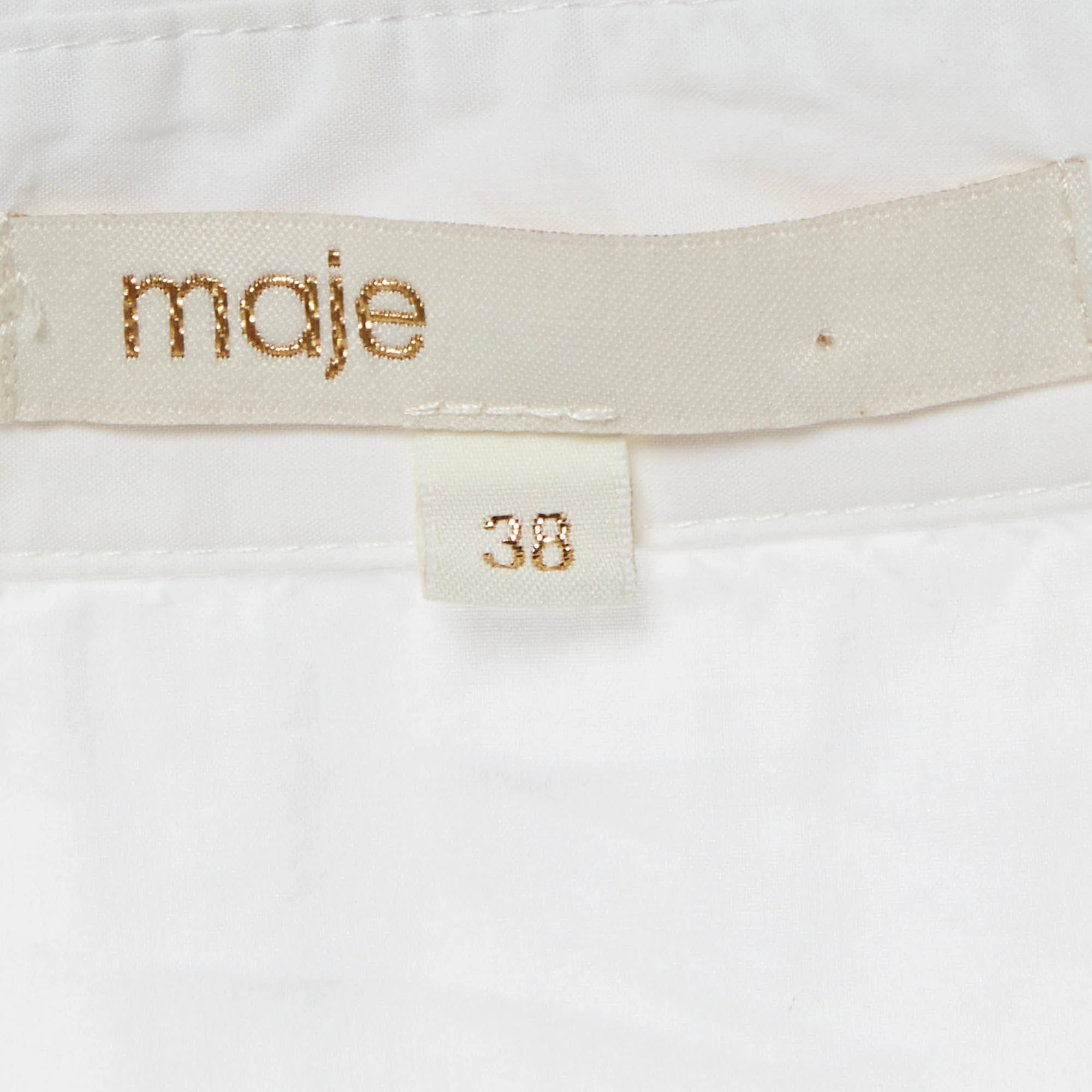 Maje White Cotton Lace Inset Rebello Shirt Dress - Image 5
