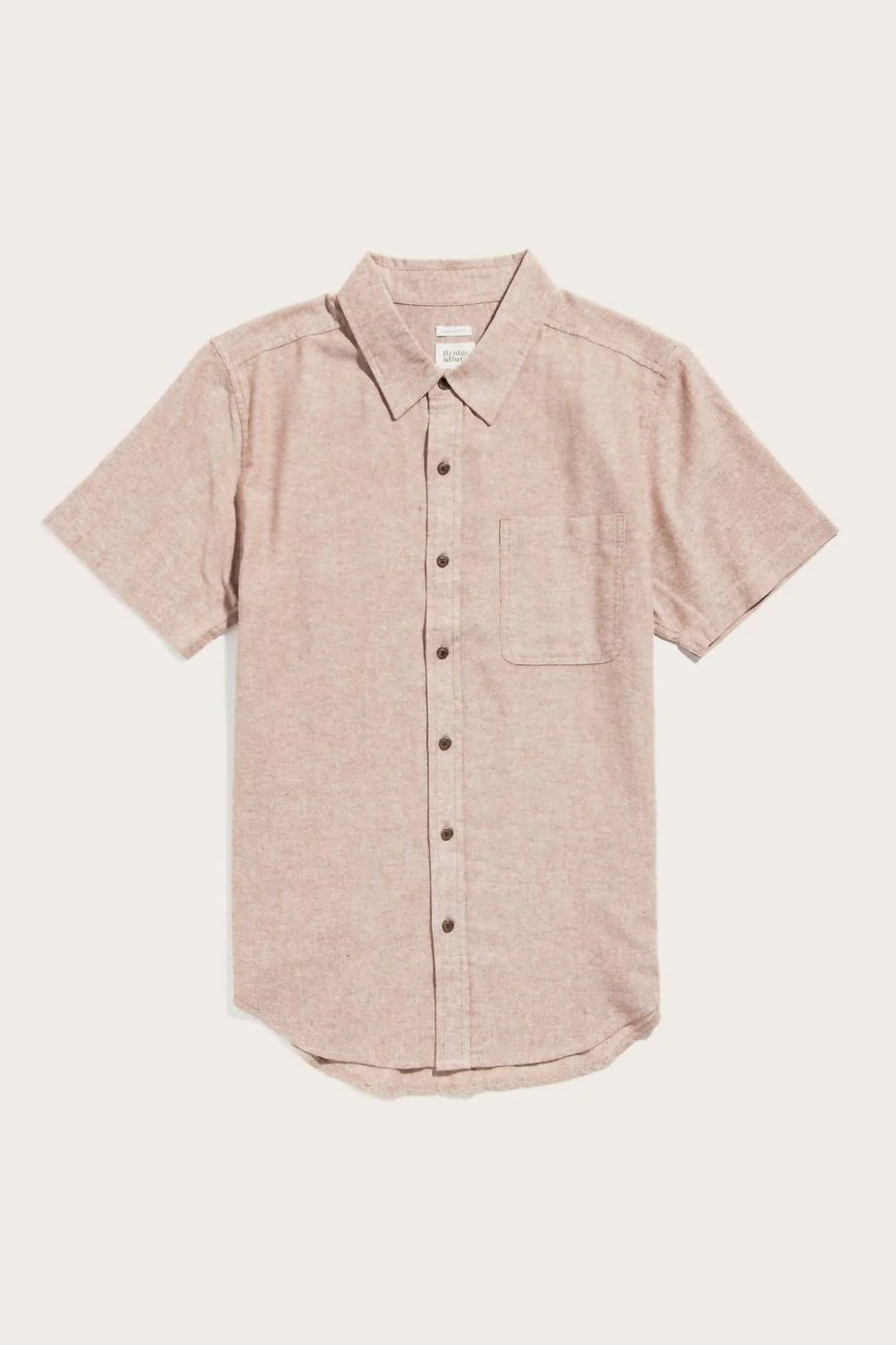 Malcolm Short Sleeve Shirt In Rust Chambray - Image 3