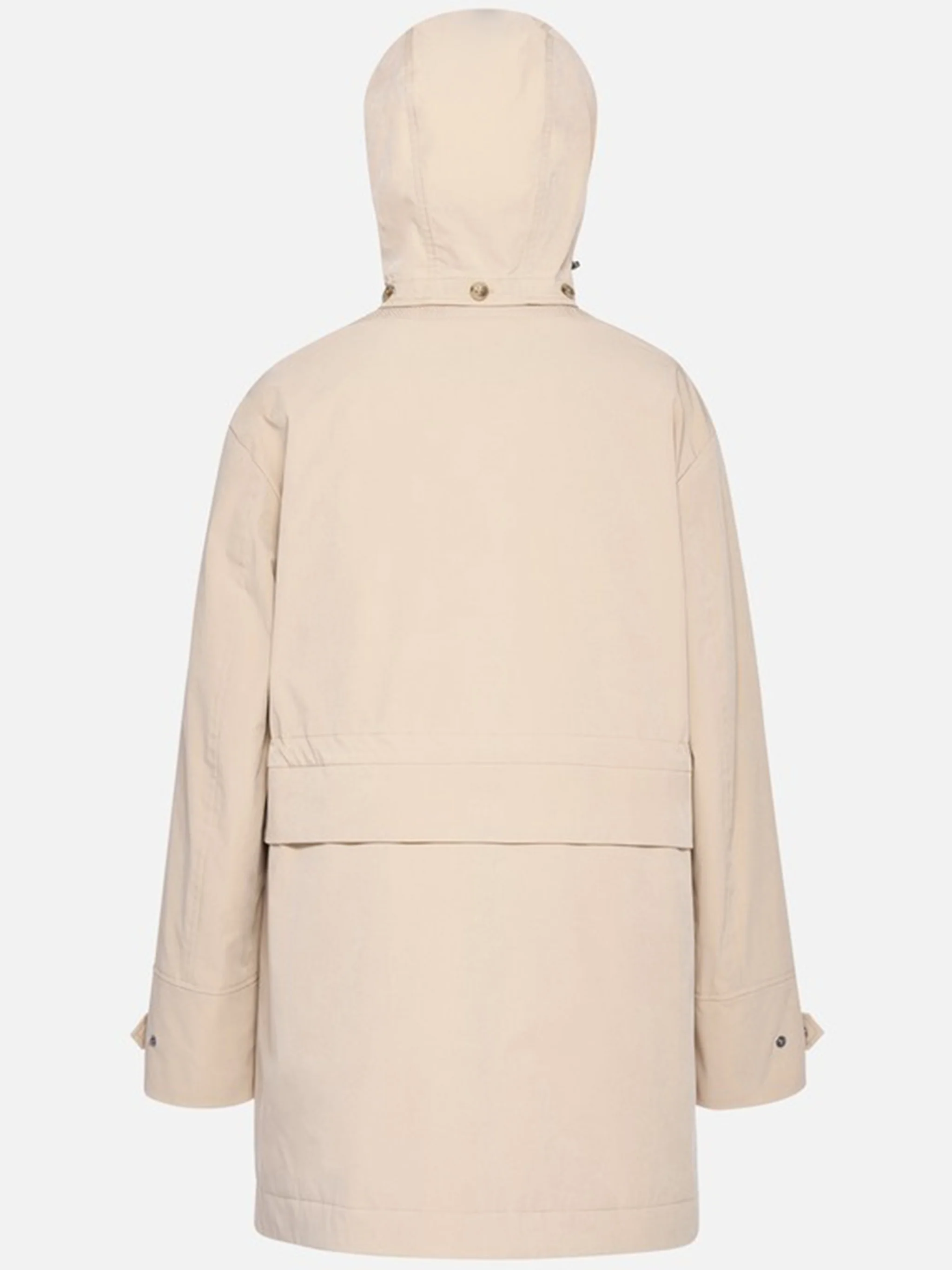Mantinea Minimalist Soft Beige Hooded Jacket - Image 3