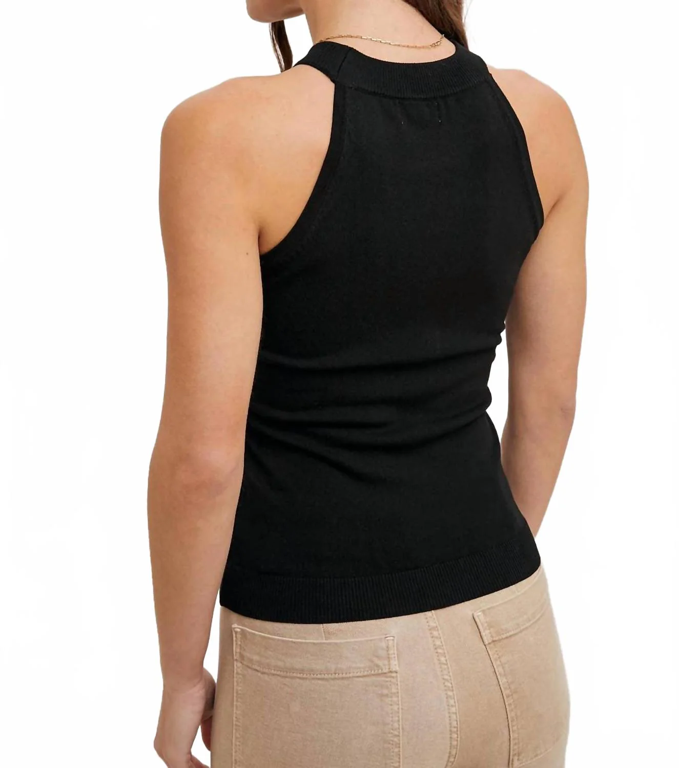 Marais Halter Neck Top In Black - Image 2