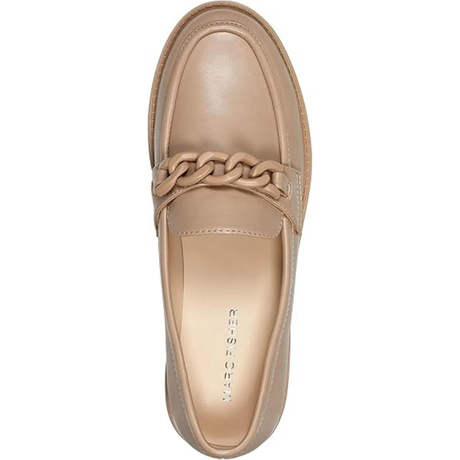 Marc Fisher Babbea Loafers Women's Brown Round Toe Slip On Shoes HTAT1255 - Image 4