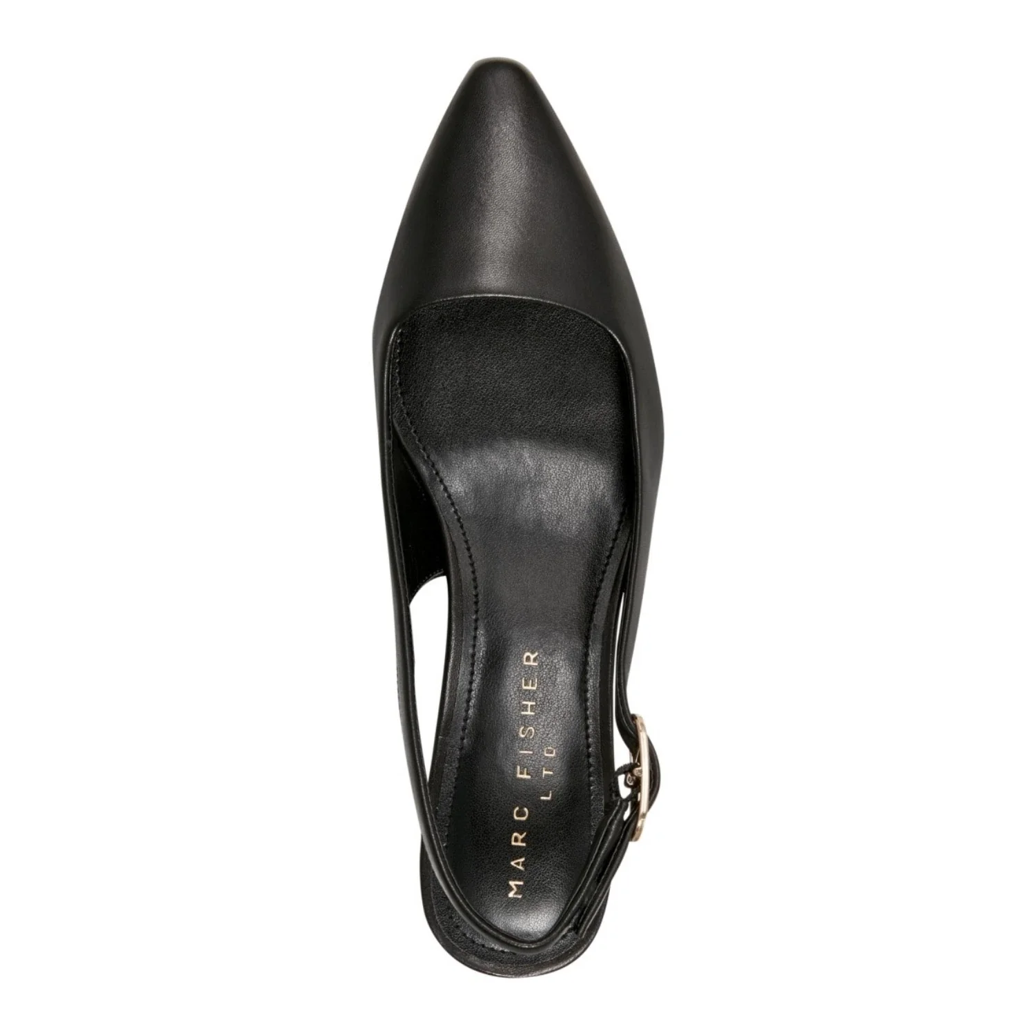 Marc Fisher LTD Mlkory Pump Womens Black Pointed Toe Kitten Heel HTAT1052 - Image 3