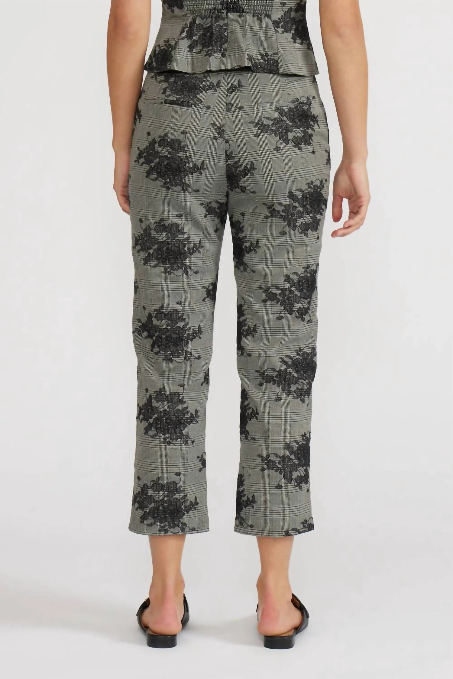 Maria Embroidered Pants In Grey - Image 2
