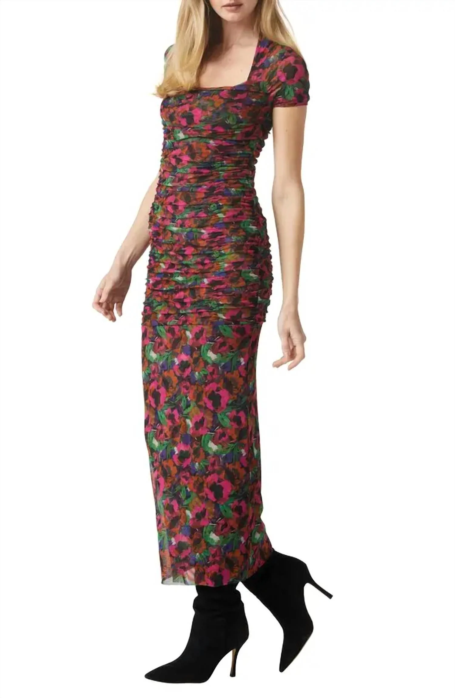 Marilyn Dress In Jewel Flora - Image 2