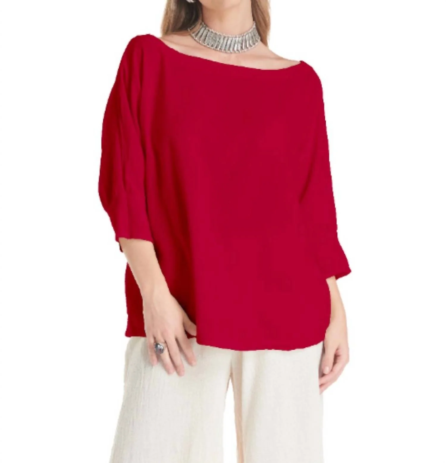 Marina Blouse In Crimson