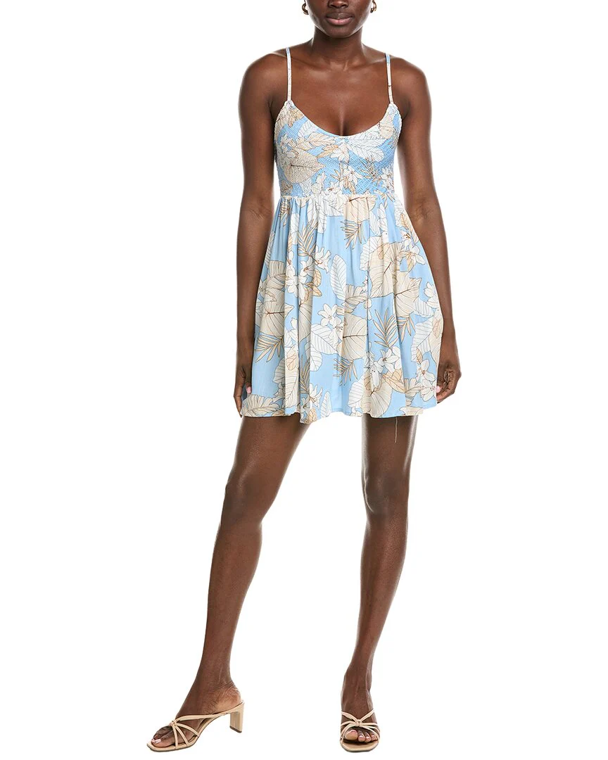MARION Leaf Printed A-Line Dress