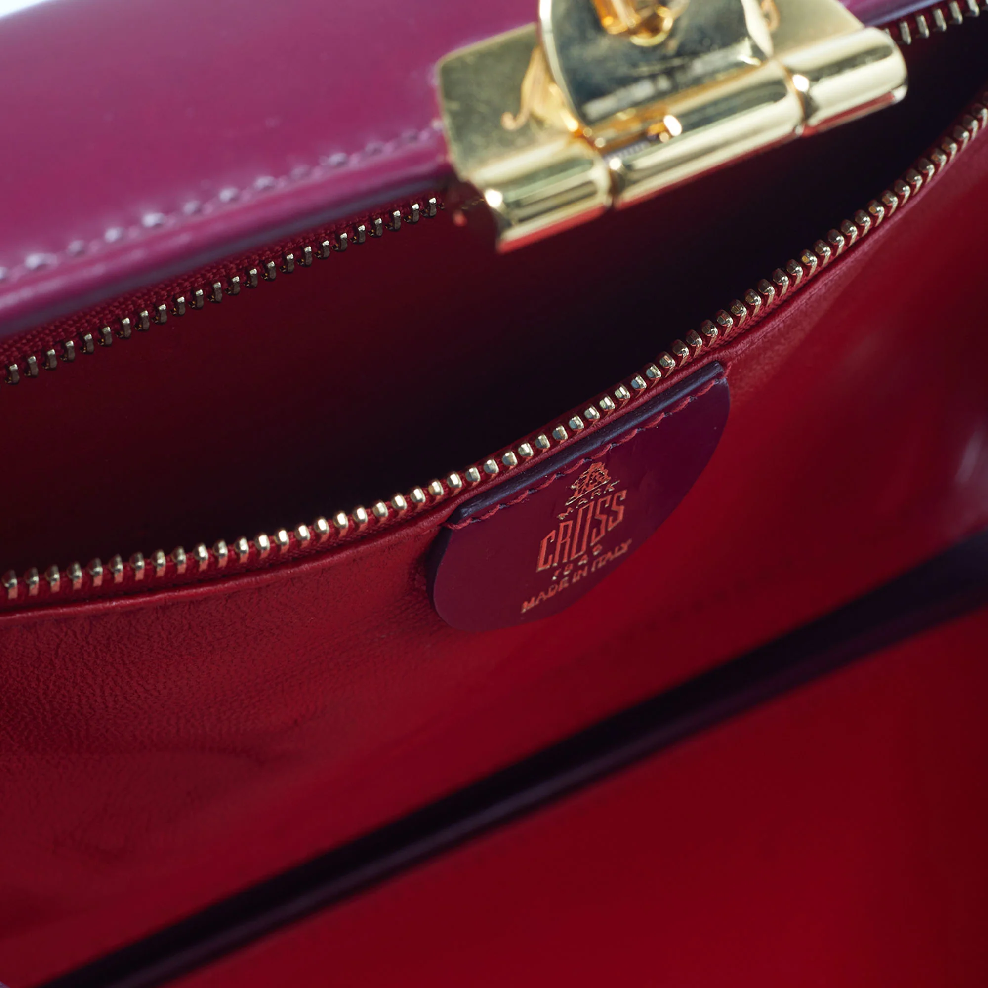 Mark Cross Grace Box Purple Leather Bag - Image 6
