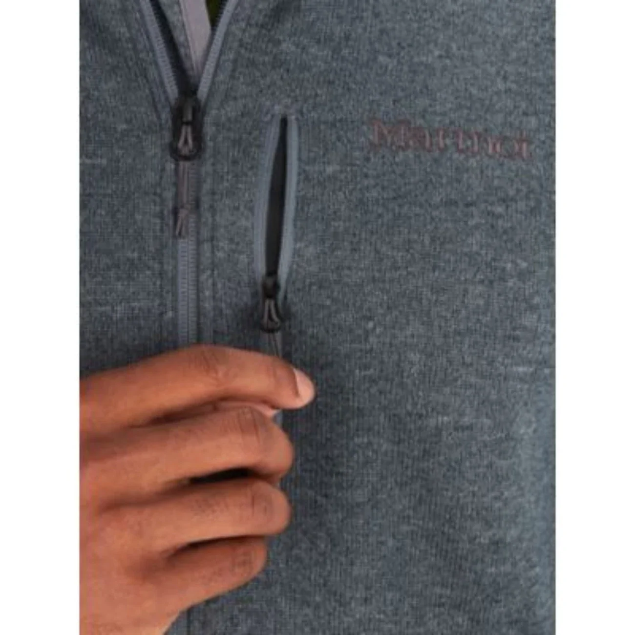 Marmot Drop Line Jacket Men's Steel Onyx Full Zip Long Sleeve Cozy KFC565 - Image 4