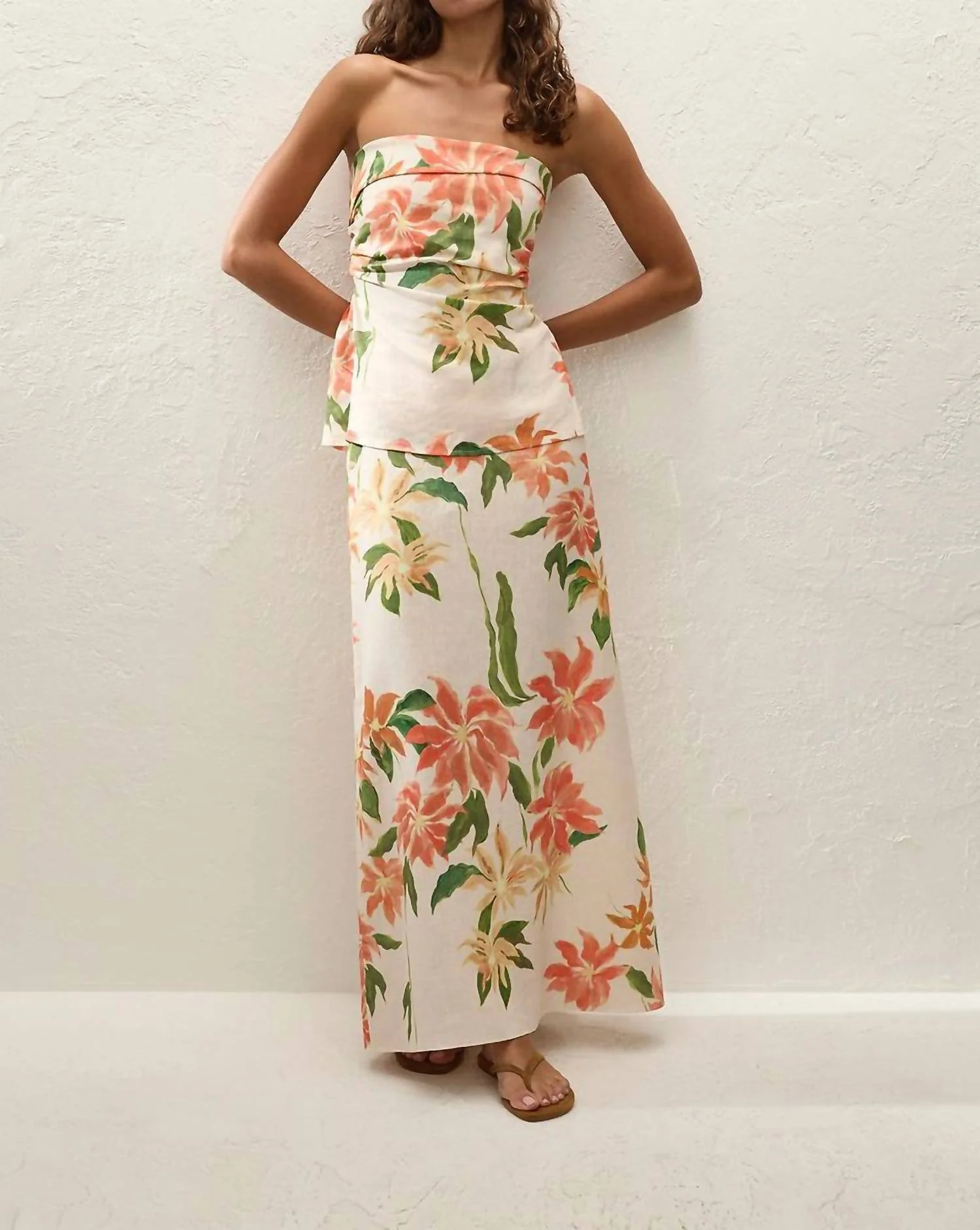 Martina Maxi Skirt In Jardines Floral