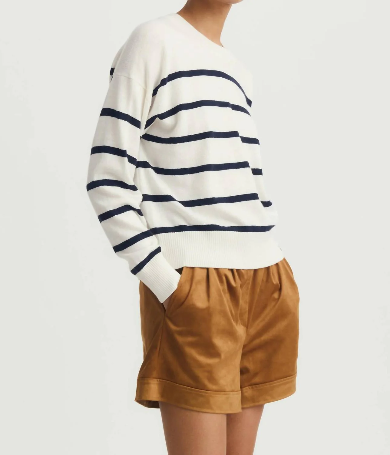 Maryam Shorts In Amber Suede - Image 2