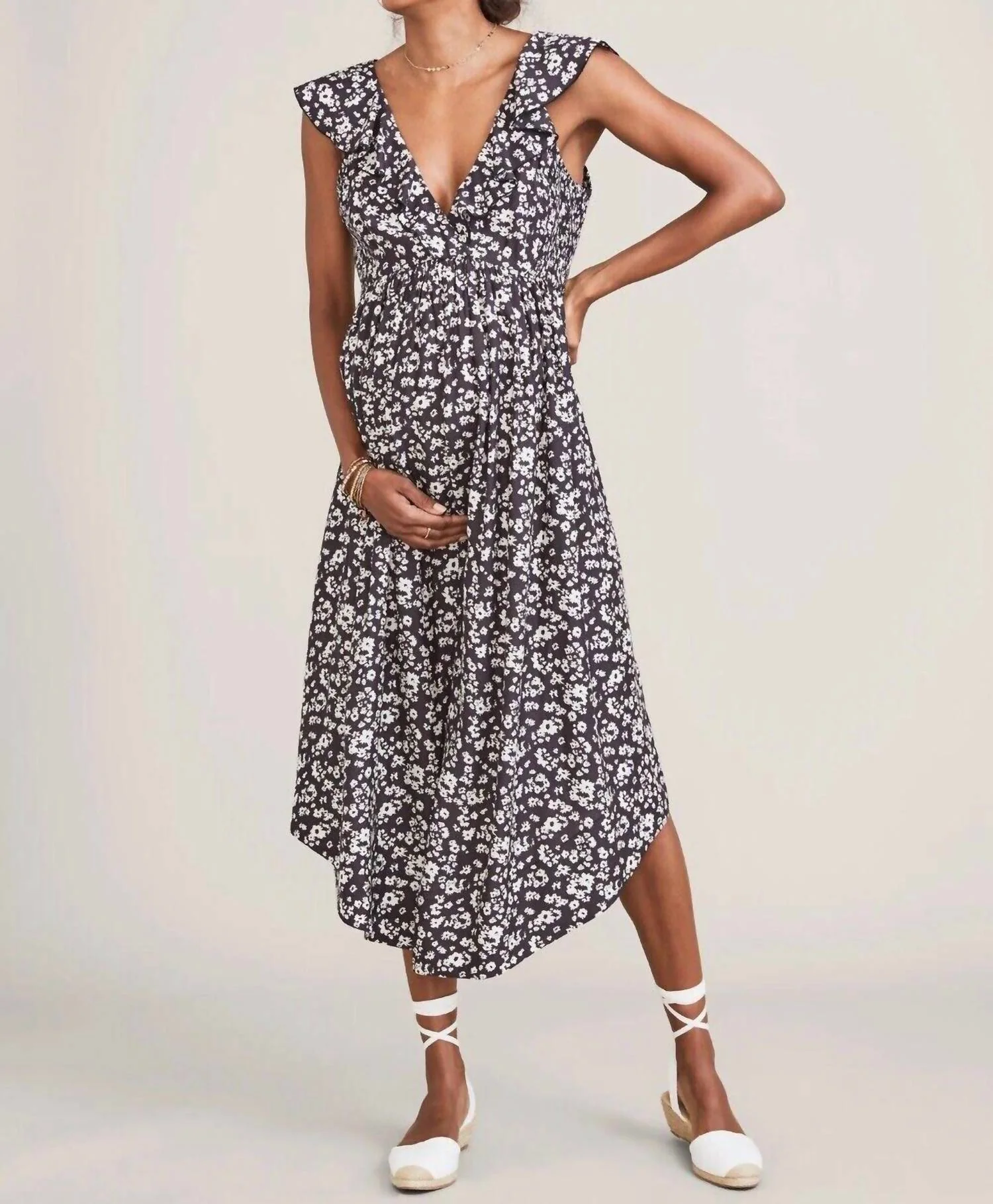 Maternity The Briana Dress In Black Floral