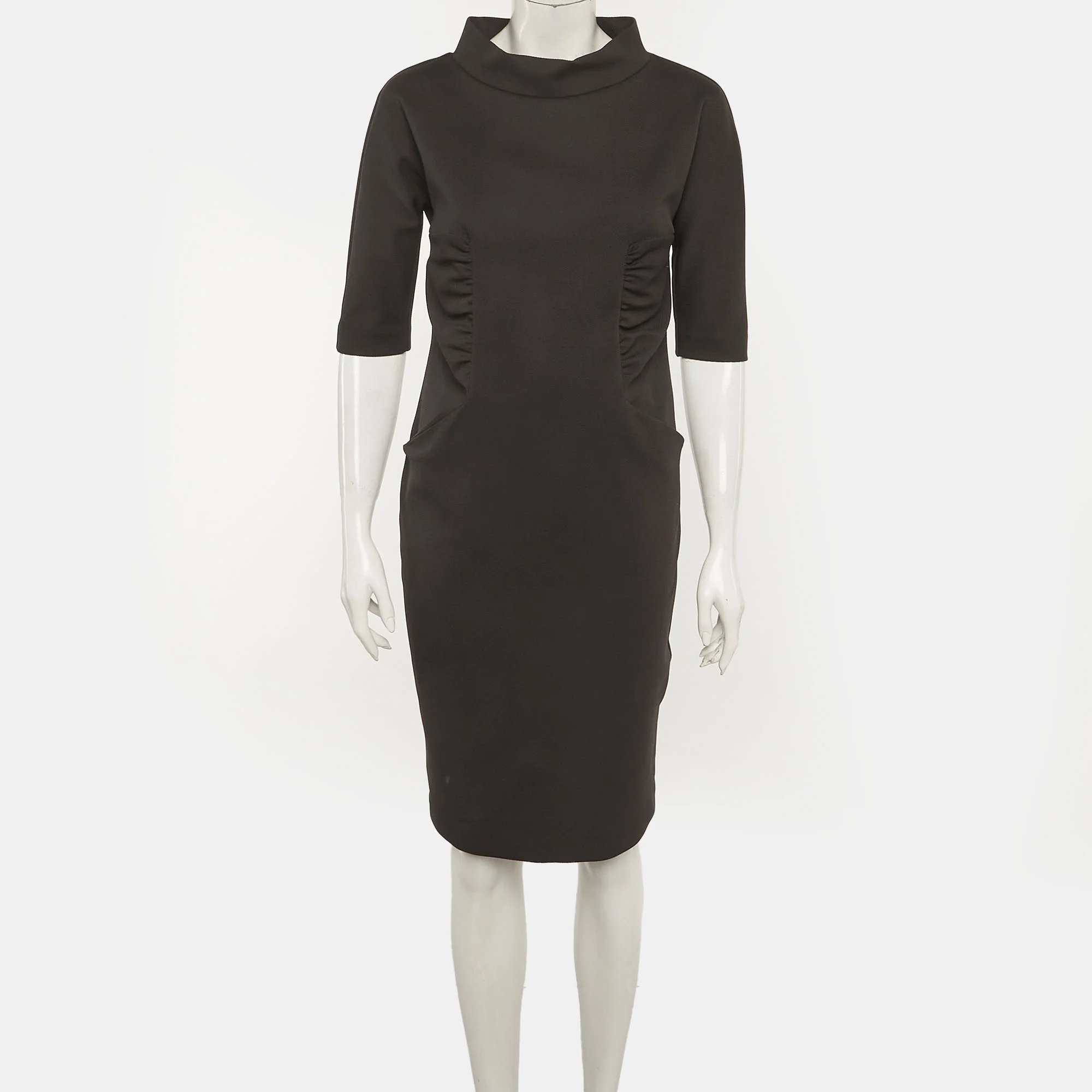 Max Mara Black Gabardine Short Dress - Image 2