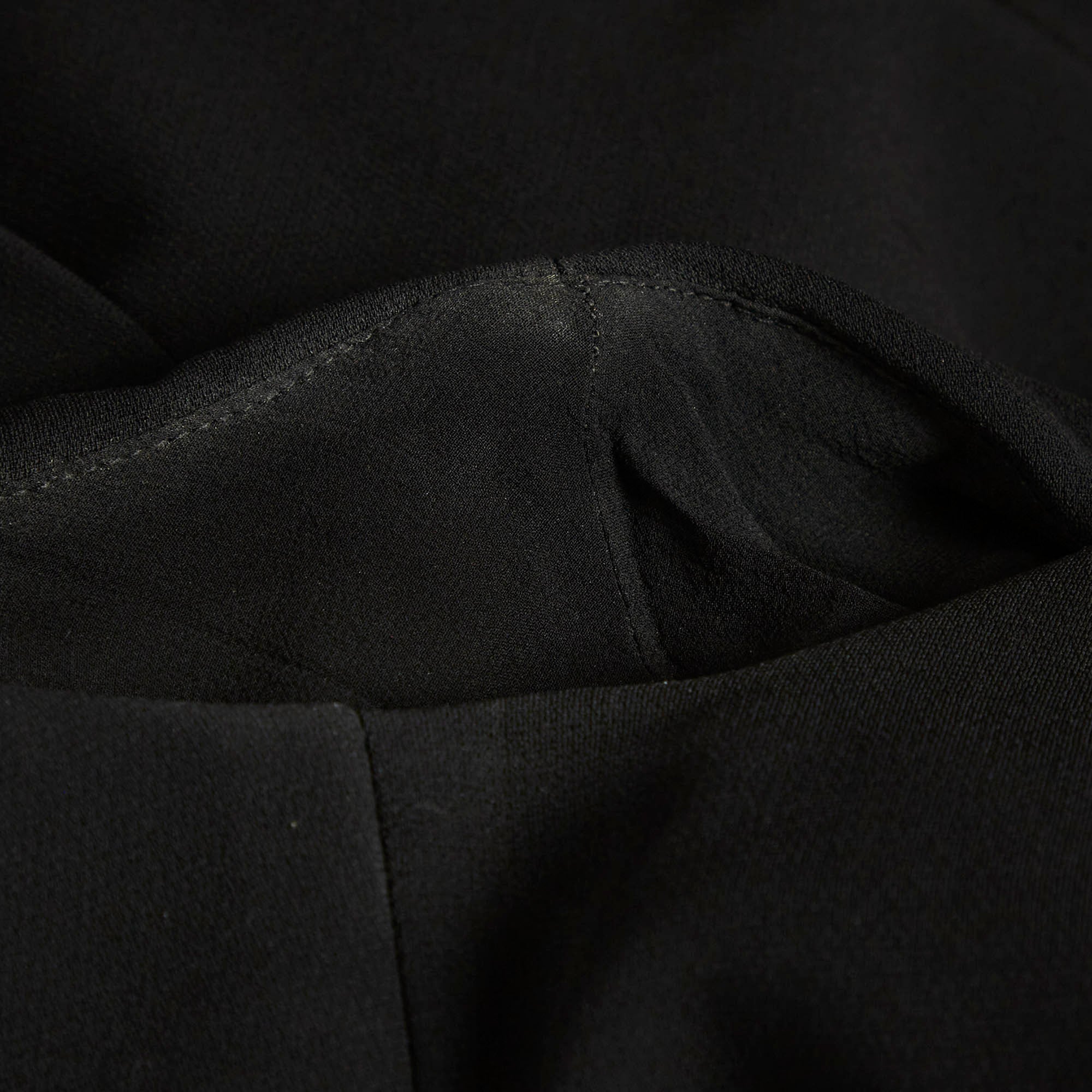 Max Mara Black Stretch Crepe Shift Mini Dress - Image 6