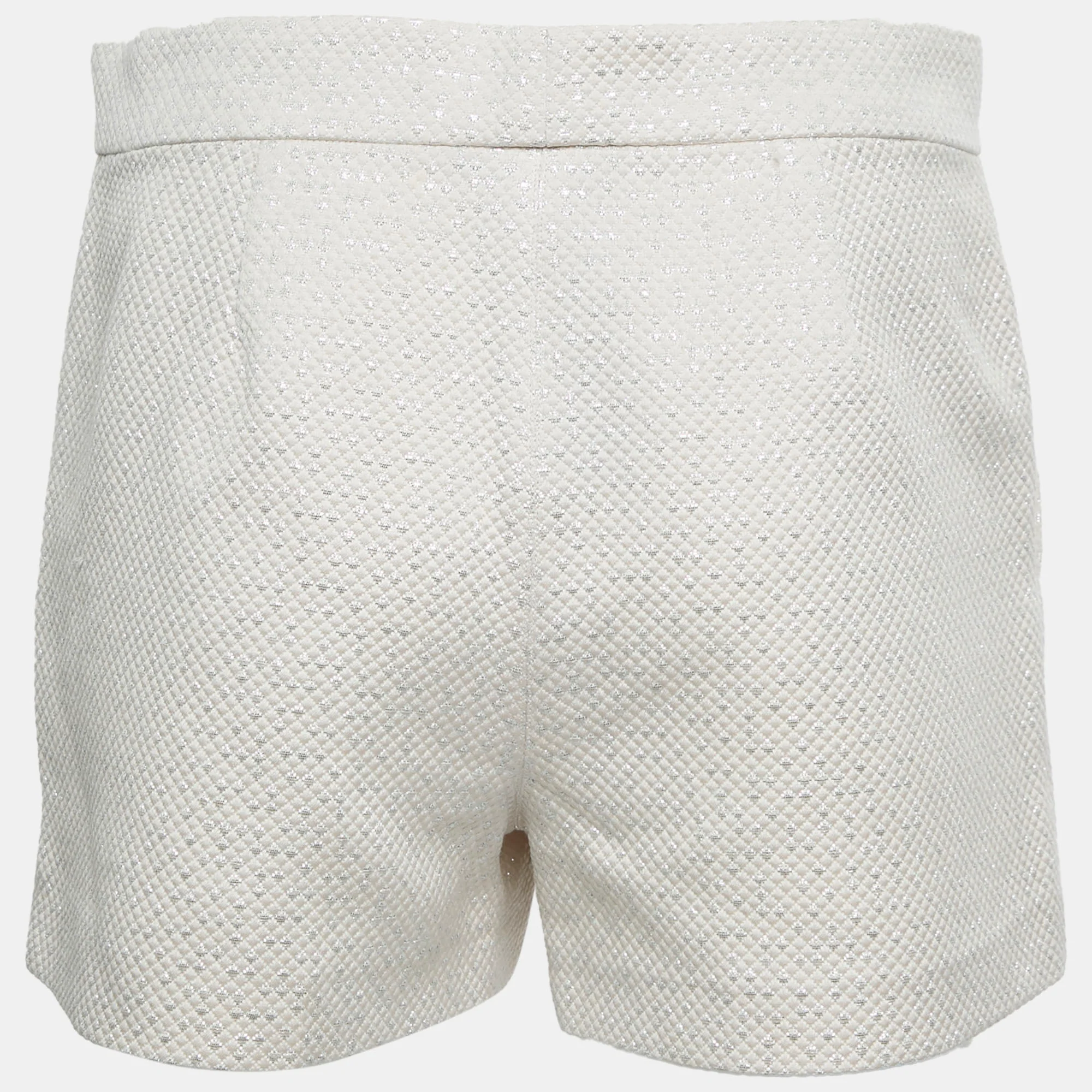 Max Mara Light Beige Tweed Regular Shorts - Image 3