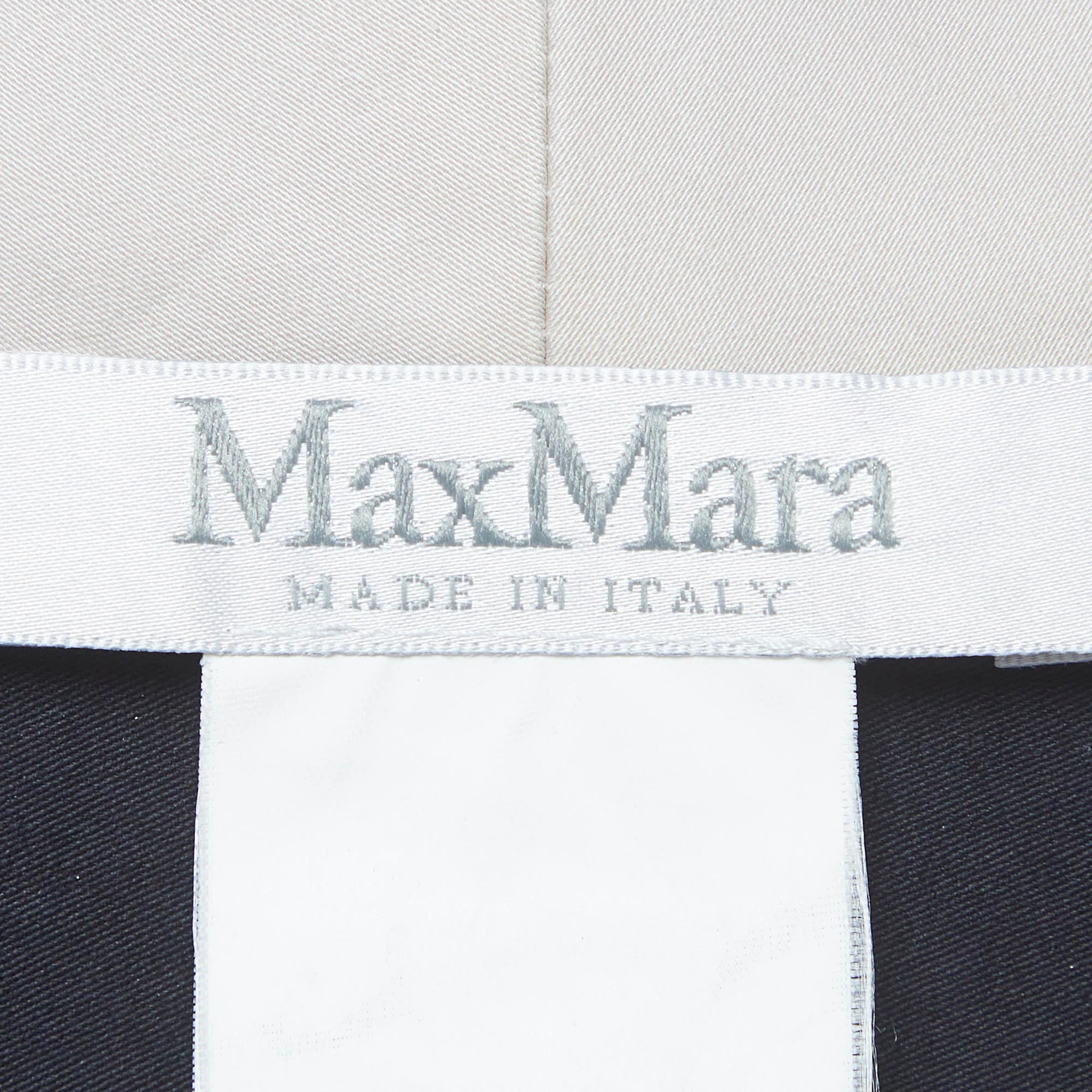 Max Mara Navy Blue Cotton Midi Dress - Image 5