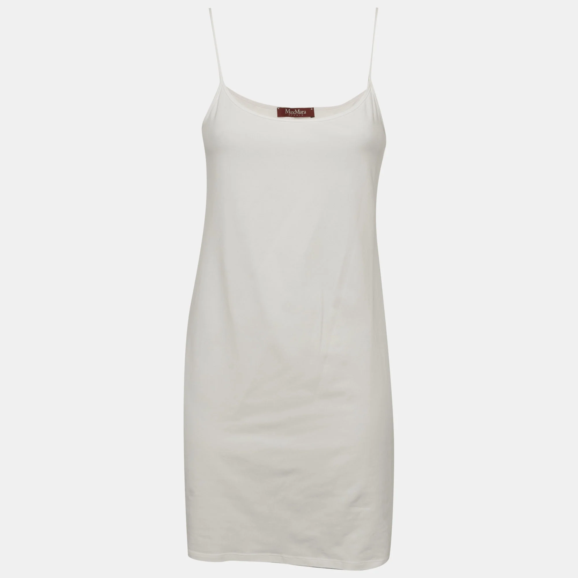 Max Mara White Cotton Flared Sleeve Short Dress - Image 2