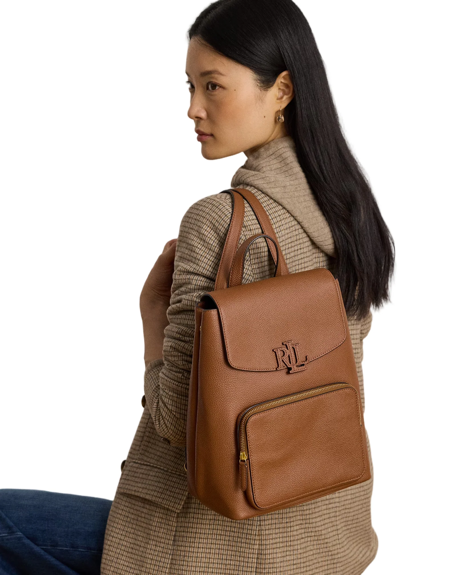 Medium Pebbled Leather Cameryn Backpack - Image 6