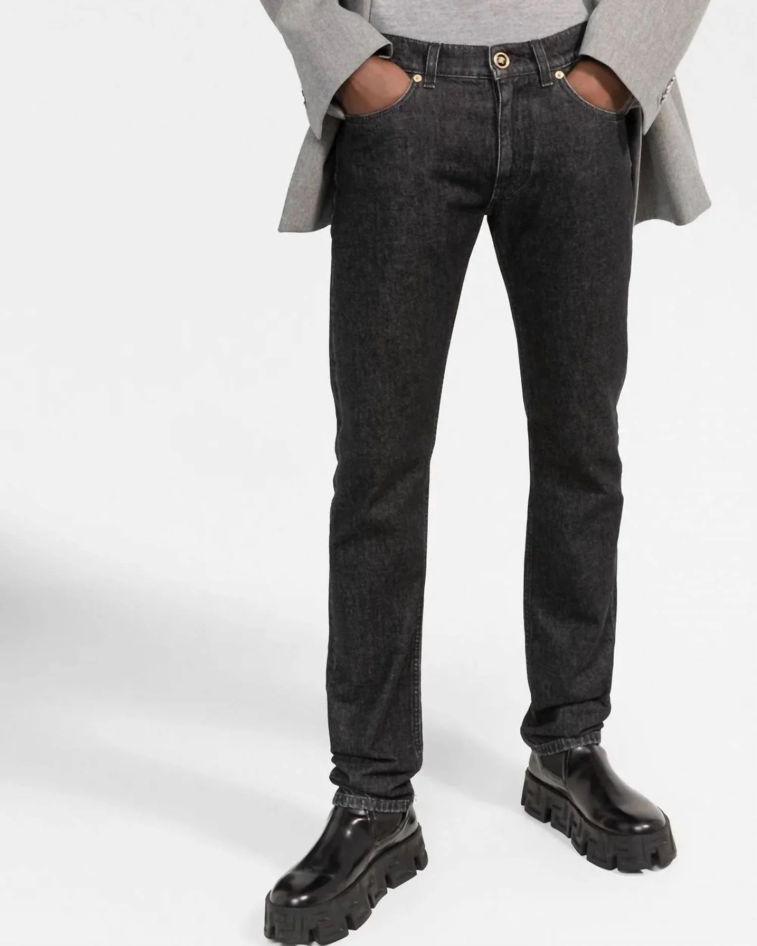 Medusa Pocket Jean In Black