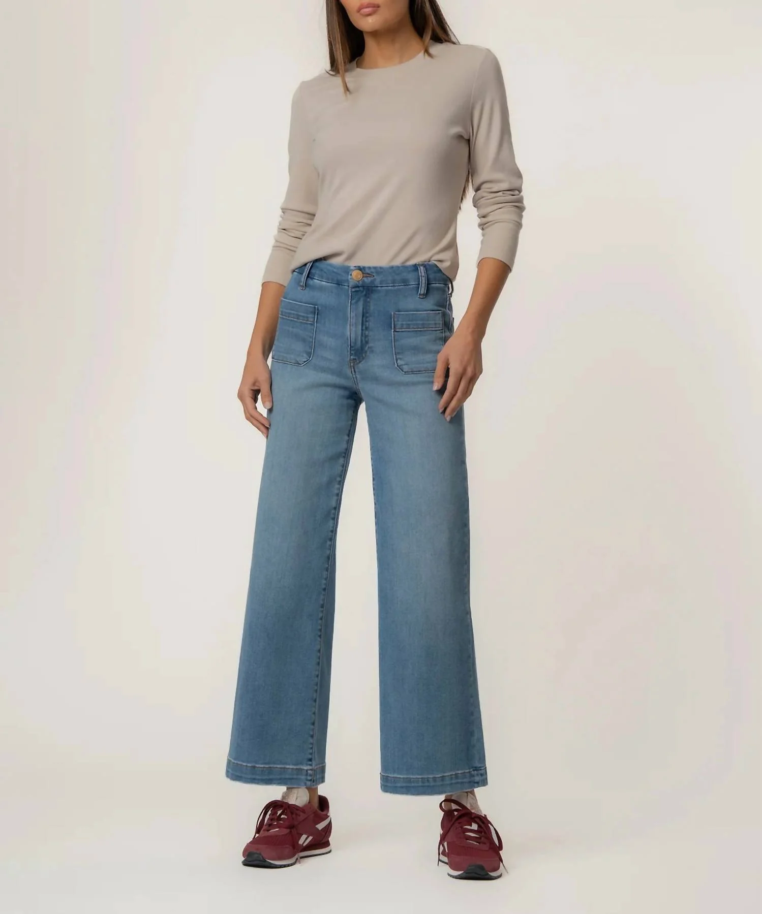 Meg High Rise With Patch Pockets Jeans In Totally