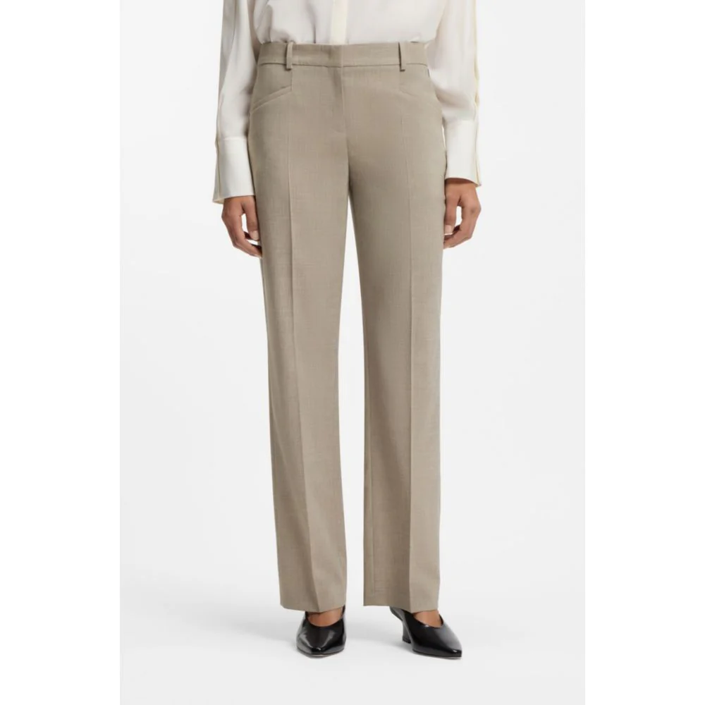 Melange relaxed-fit trousers in virgin wool - Image 3