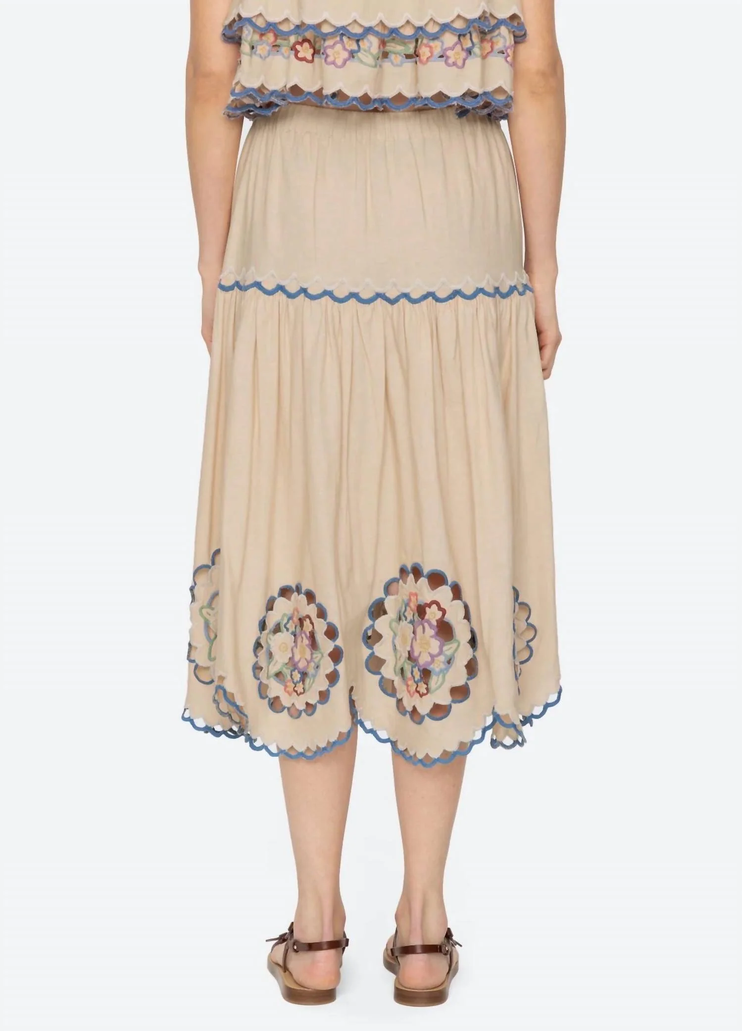 Melinda Midi Skirt In Ecru - Image 3