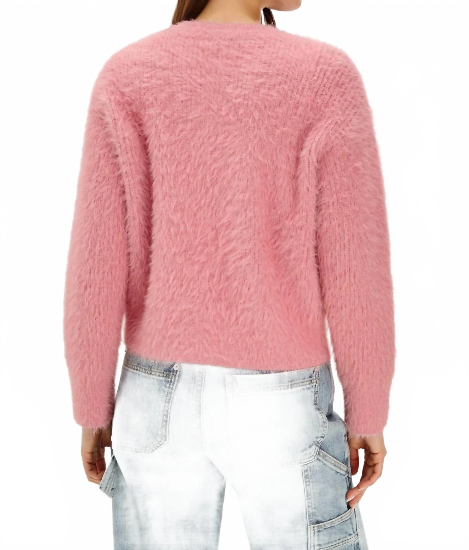Melo Long Sleeve Cardigan In Pink - Image 5